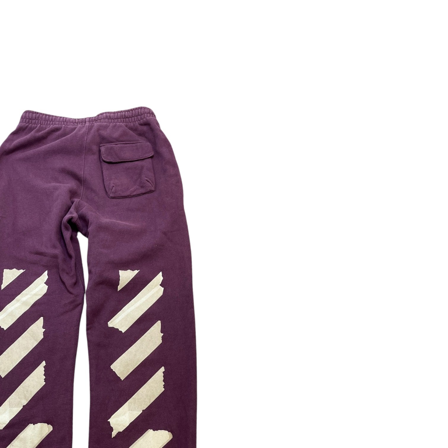 Men's Tape Diag Joggers Burgundy Size XS