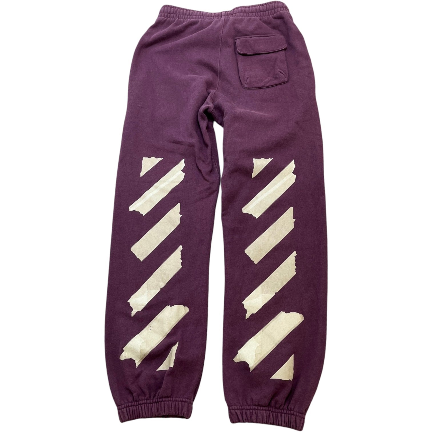 Men's Tape Diag Joggers Burgundy Size XS