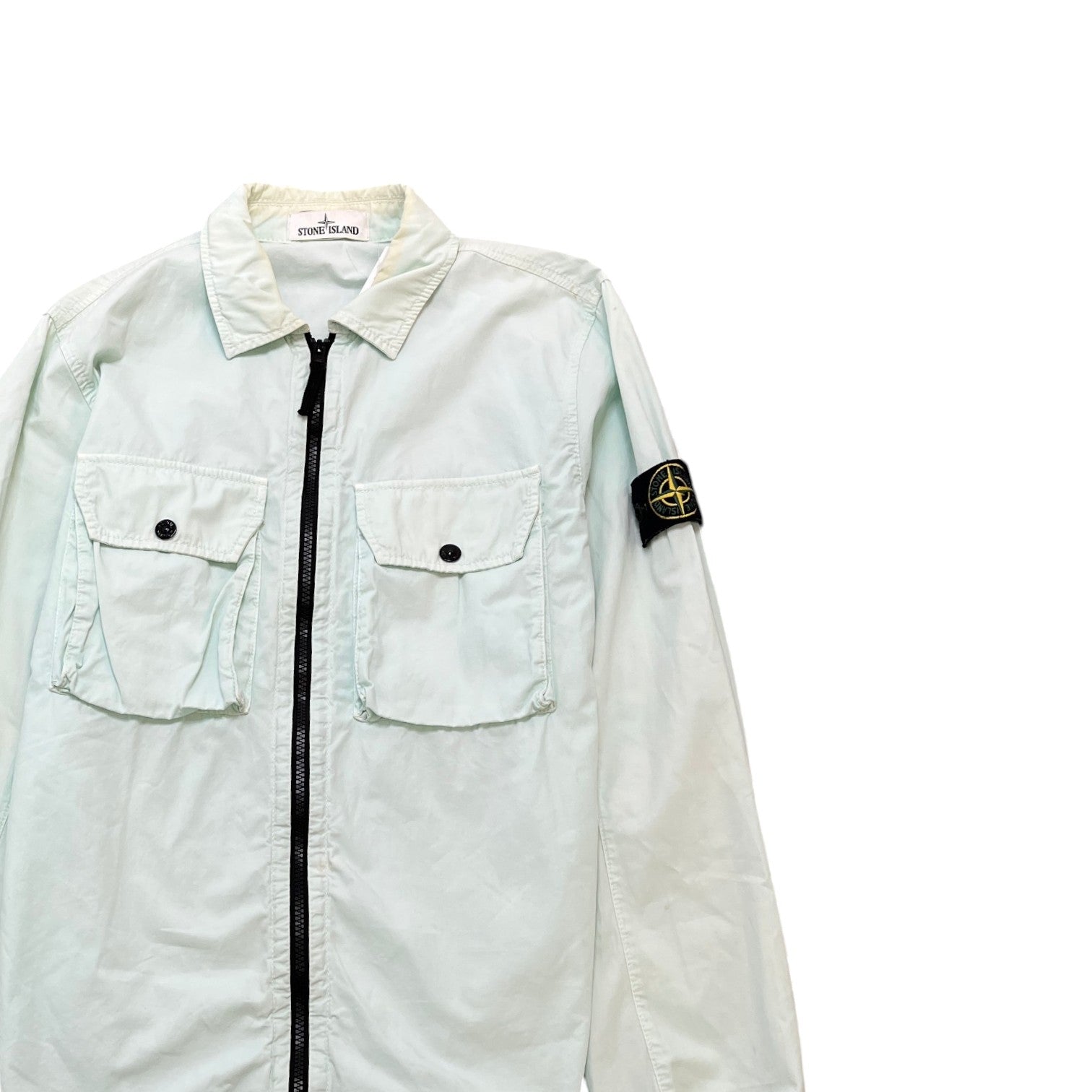 Men's Applique Logo OverShirt Green Size M
