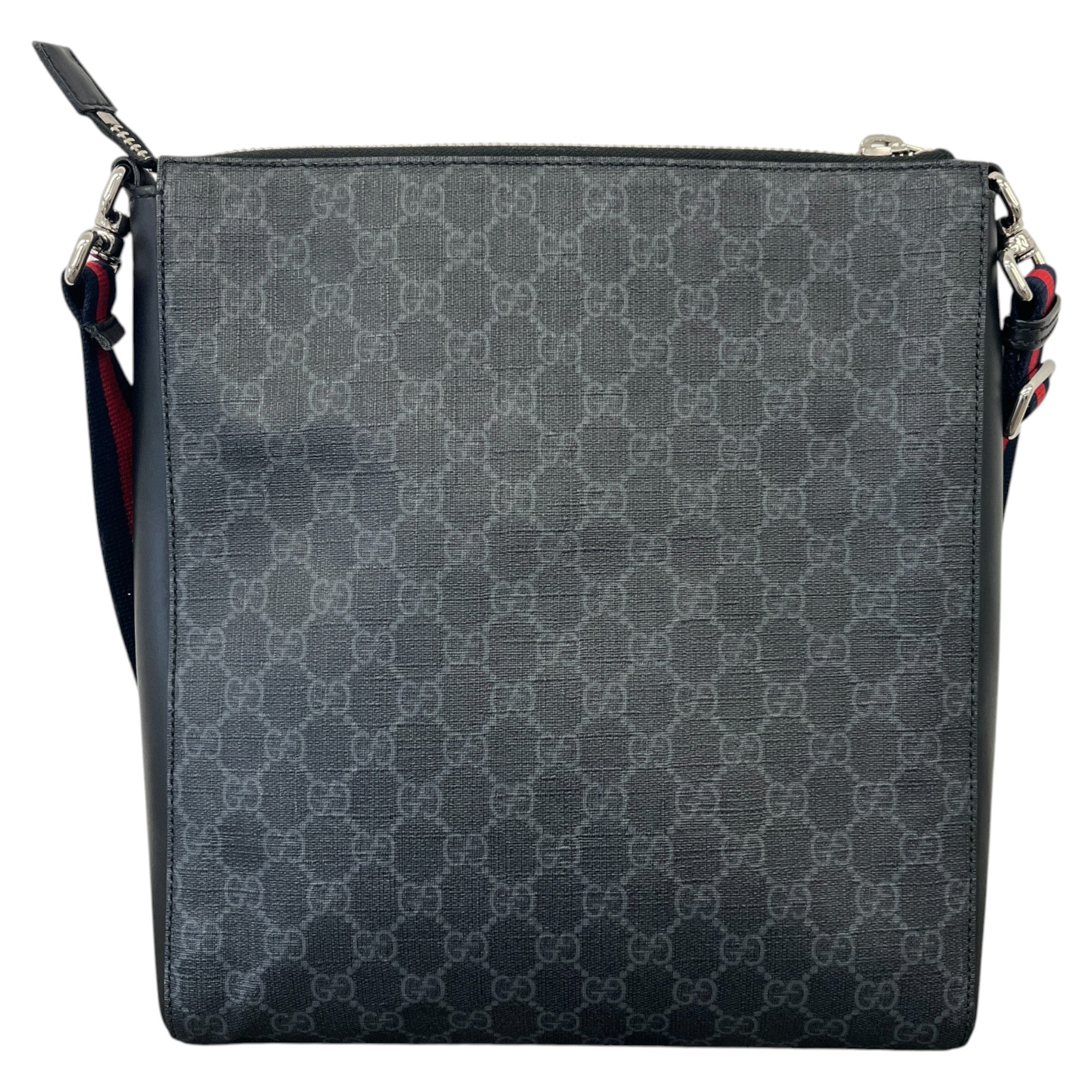 Men's Gg Supreme Large Messenger Bag Black