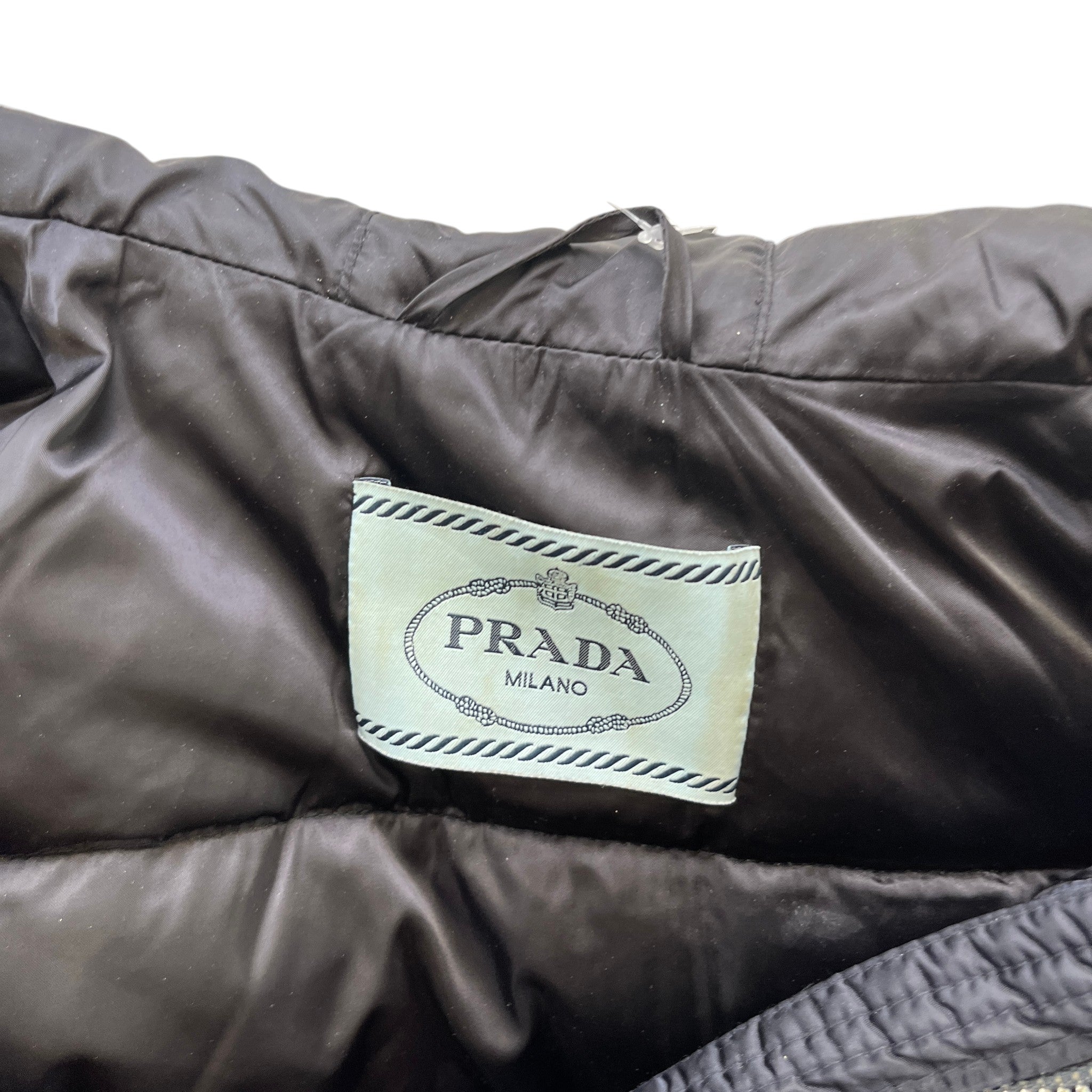 Women's Plaque Logo Down Jacket Navy Size IT 40 / UK 8