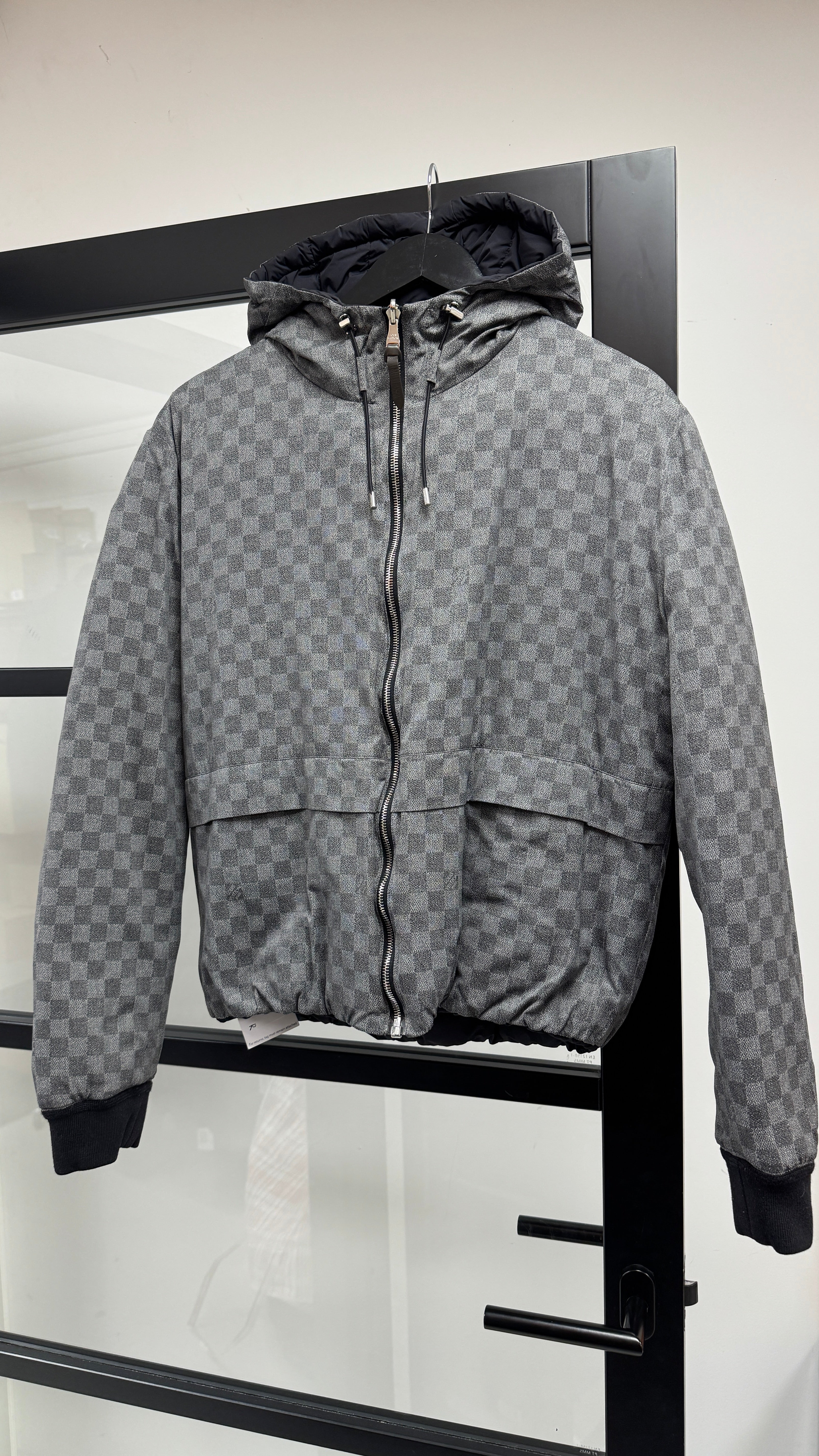 Men's Damier Graphite Reversible Down Jacket Black Size IT 48 / M
