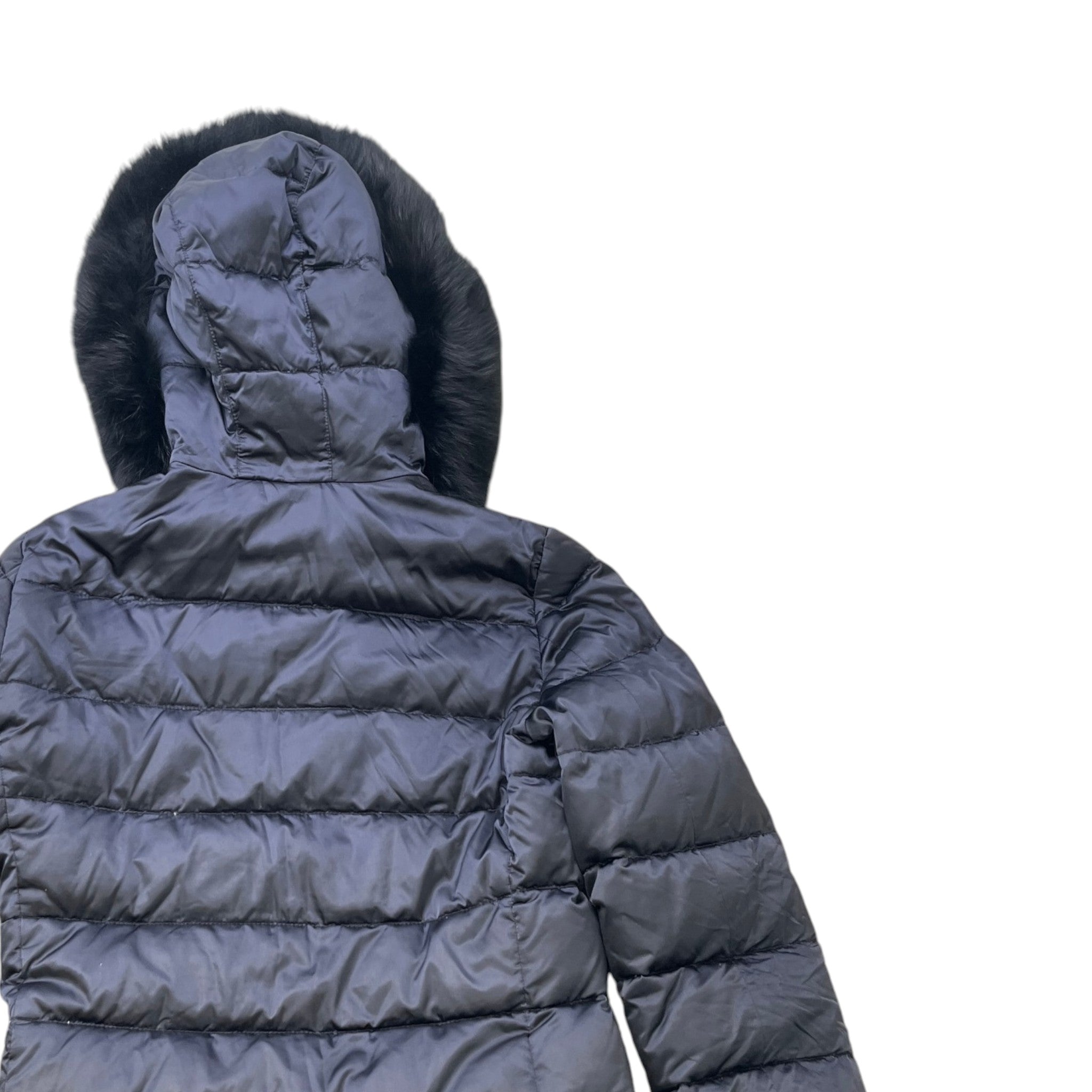 Women's Plaque Logo Down Jacket Navy Size IT 40 / UK 8