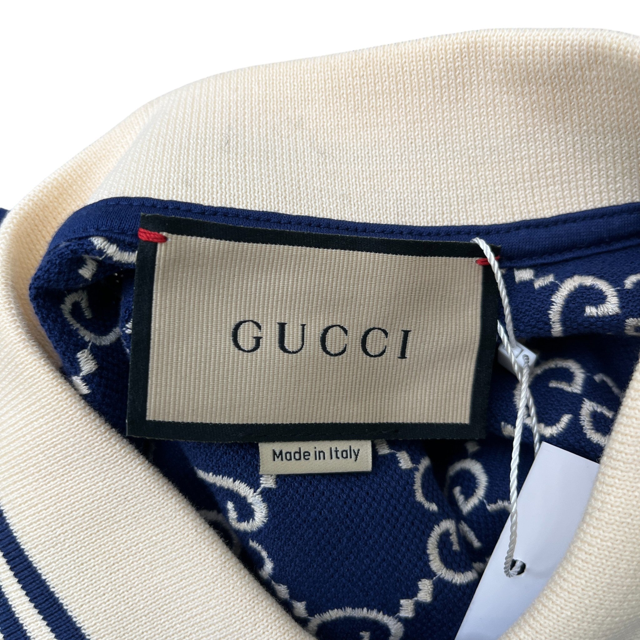 Men's Gg Supreme Polo Shirt Navy Size M