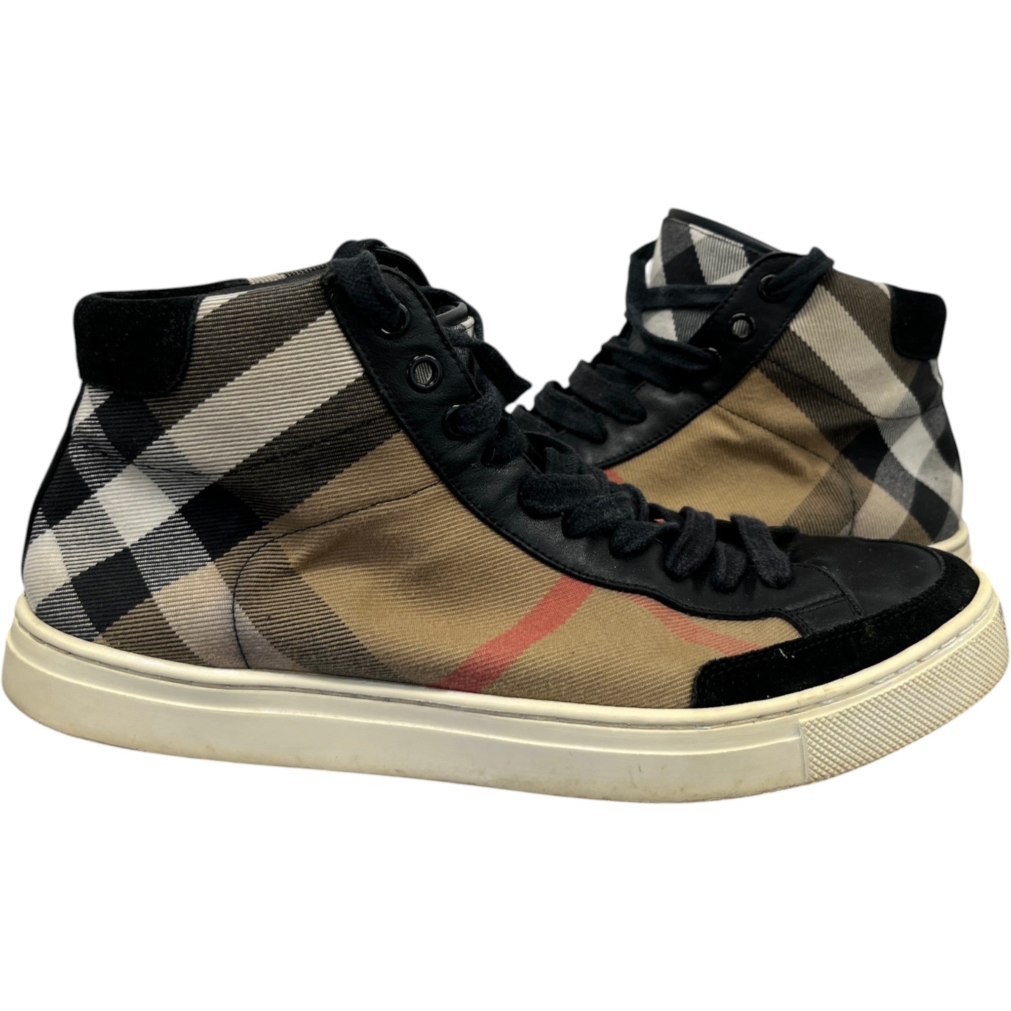 Women's Checkered High Trainers Beige Size EU 39 / UK 6