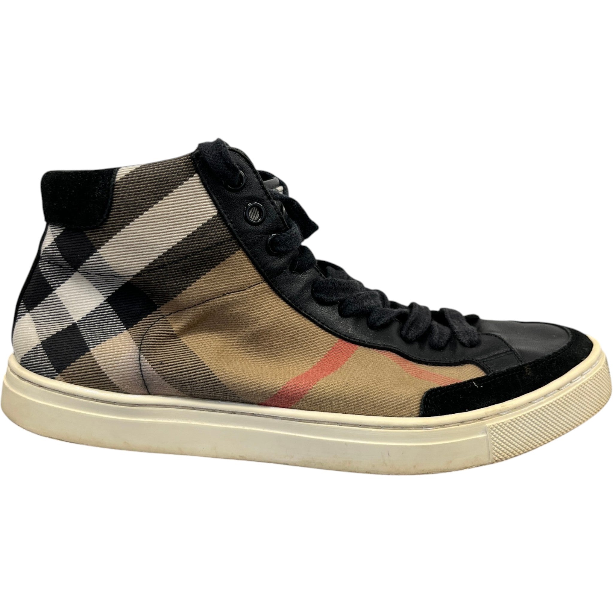 Women's Checkered High Trainers Beige Size EU 39 / UK 6