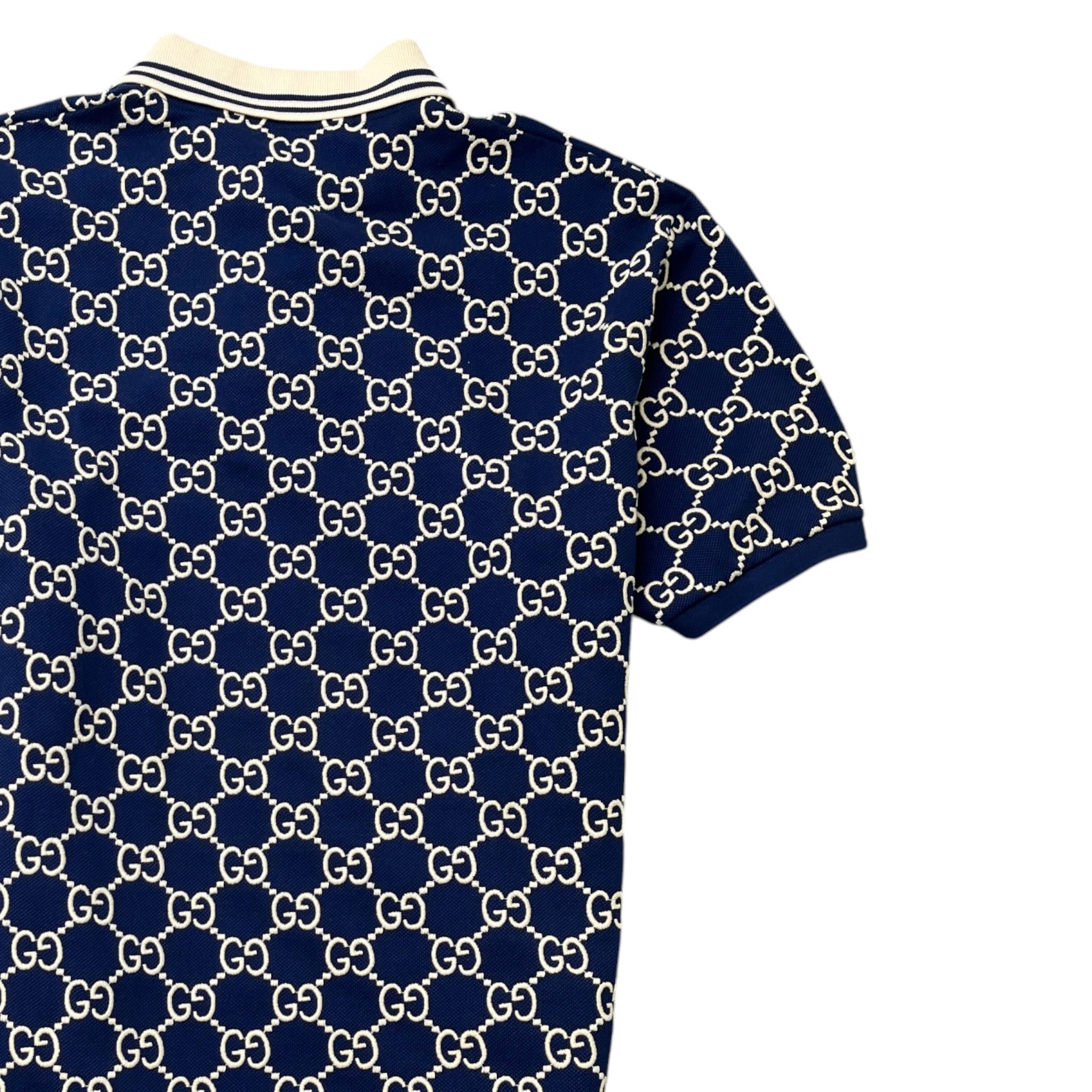 Men's Gg Supreme Polo Shirt Navy Size M