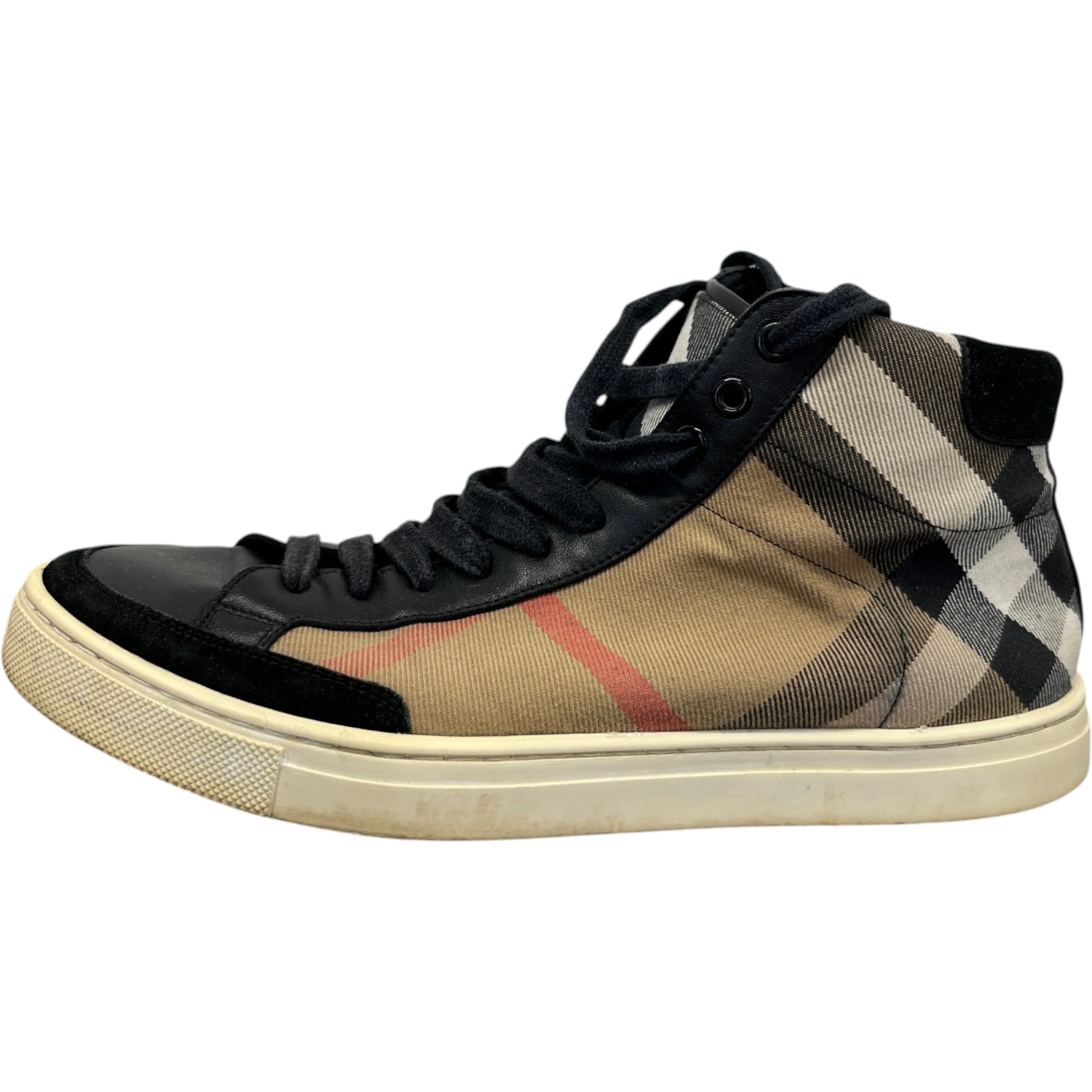 Women's Checkered High Trainers Beige Size EU 39 / UK 6