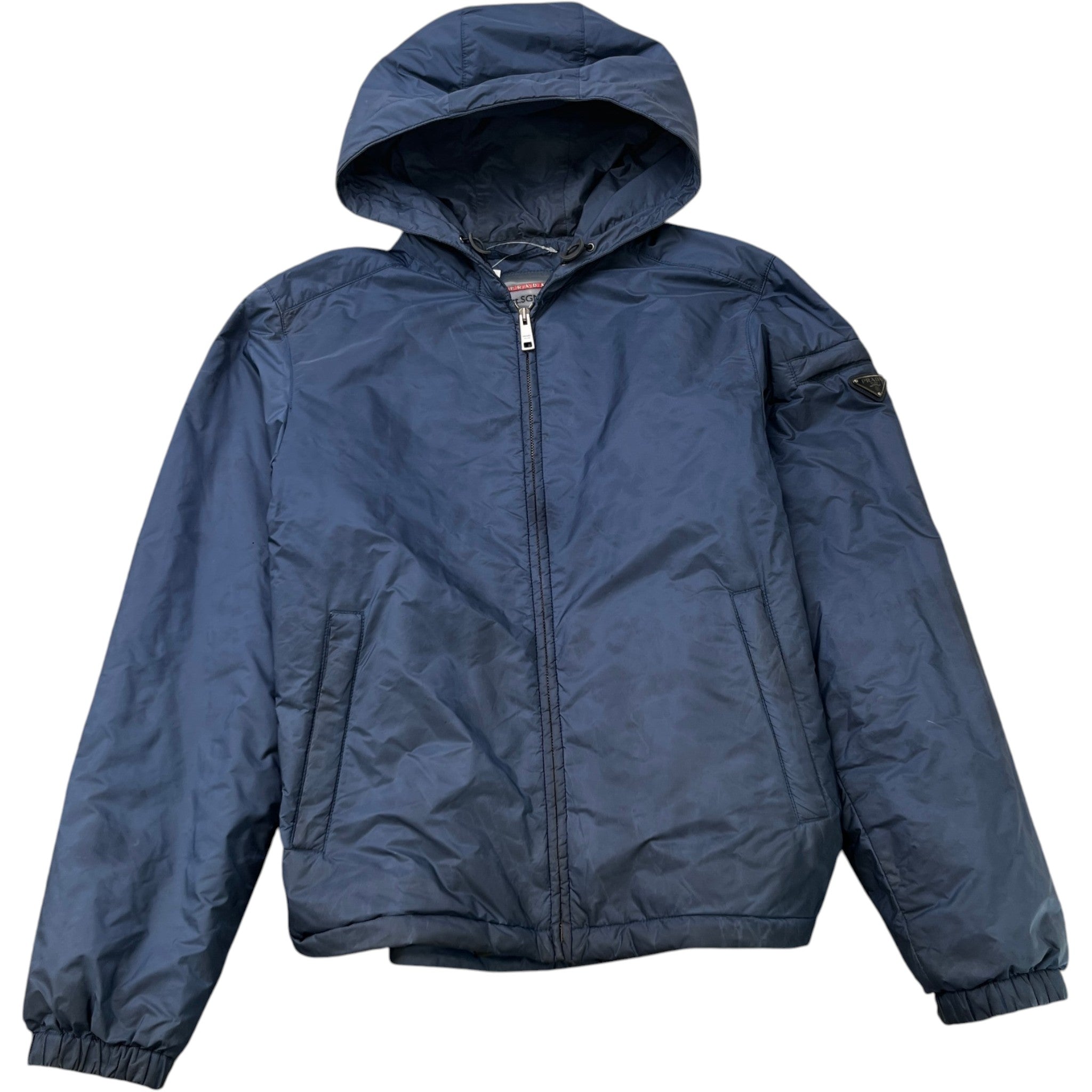 Men's Plaque Logo Windbreaker Navy Size L