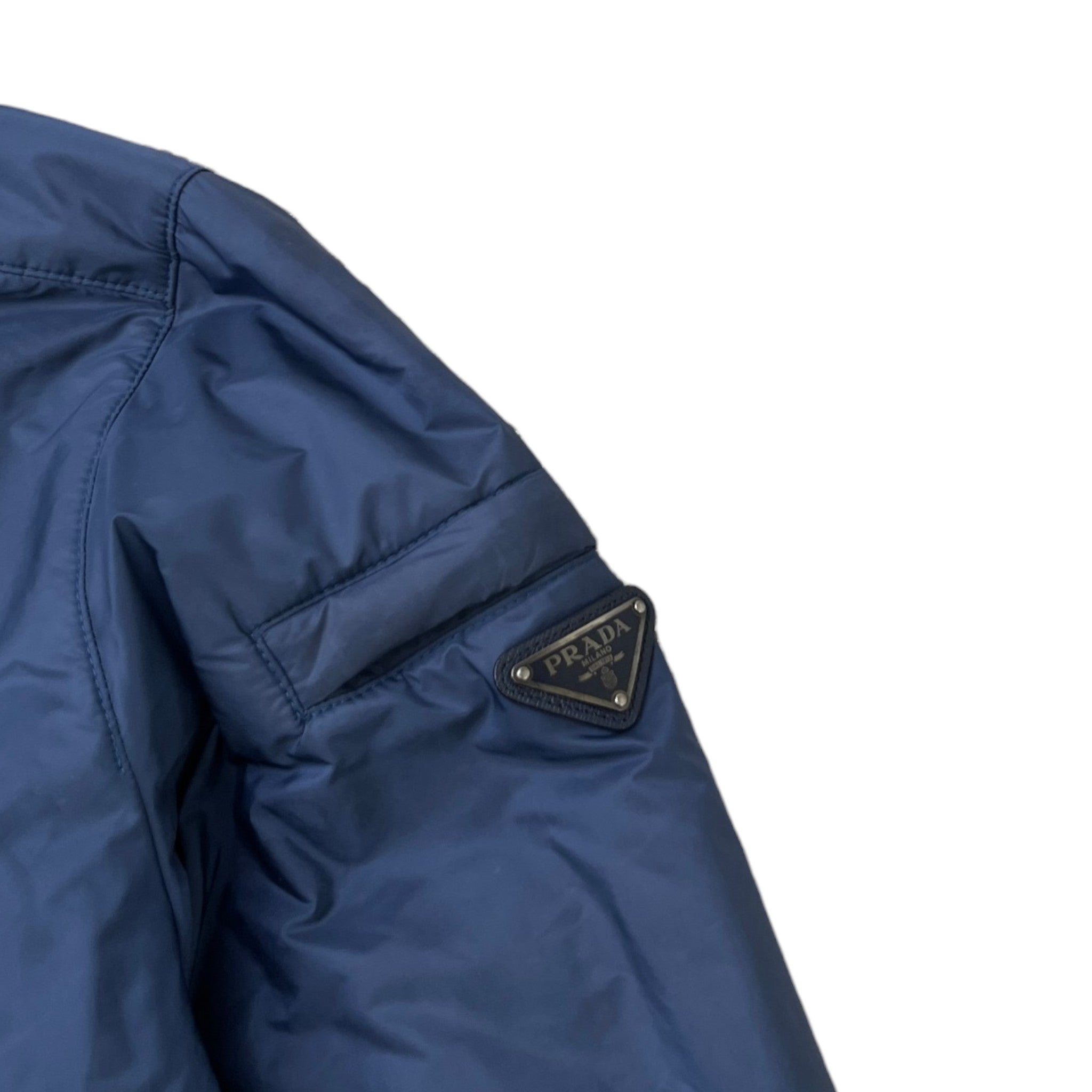Men's Plaque Logo Windbreaker Navy Size L