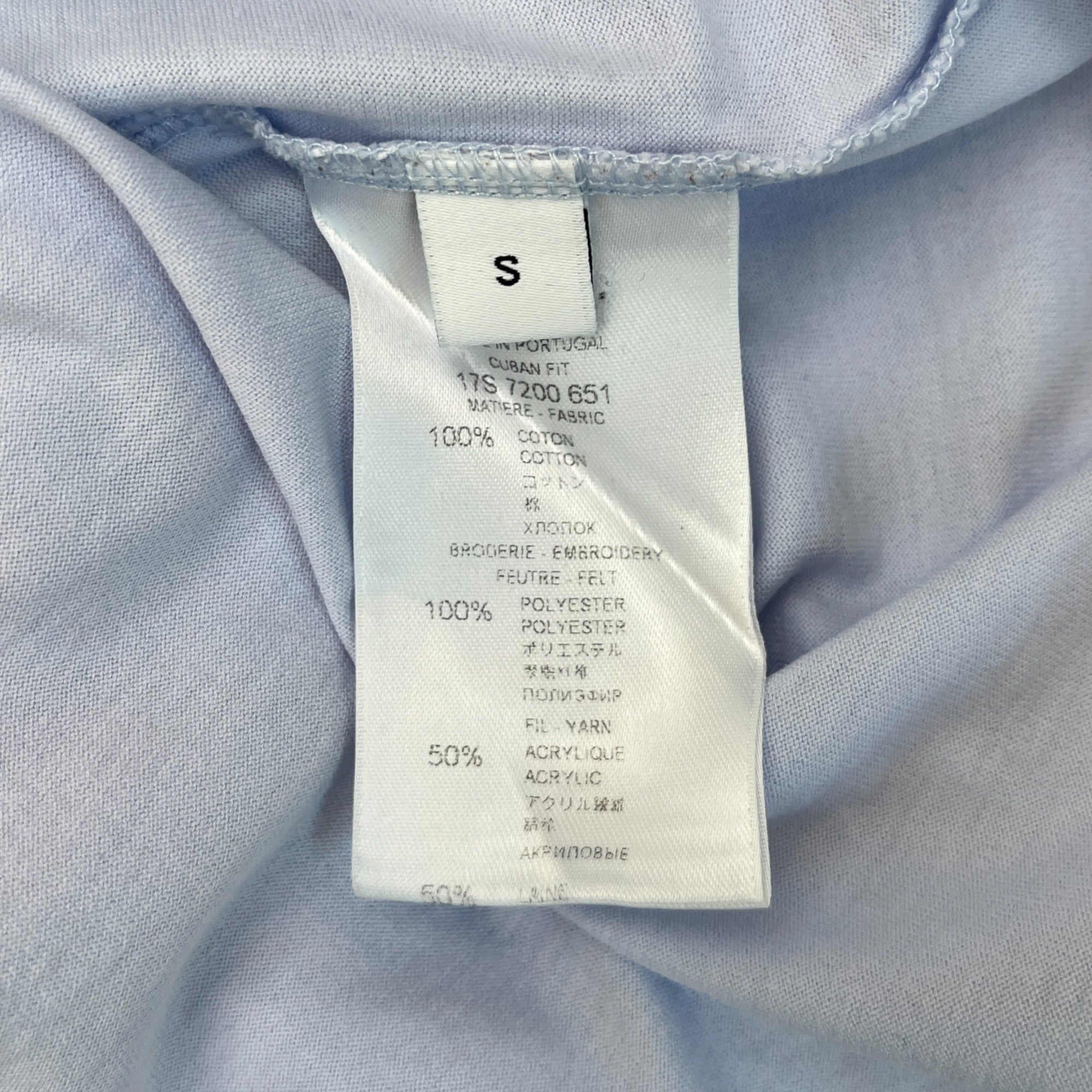 Men's Star Patch T-Shirt Blue Size S