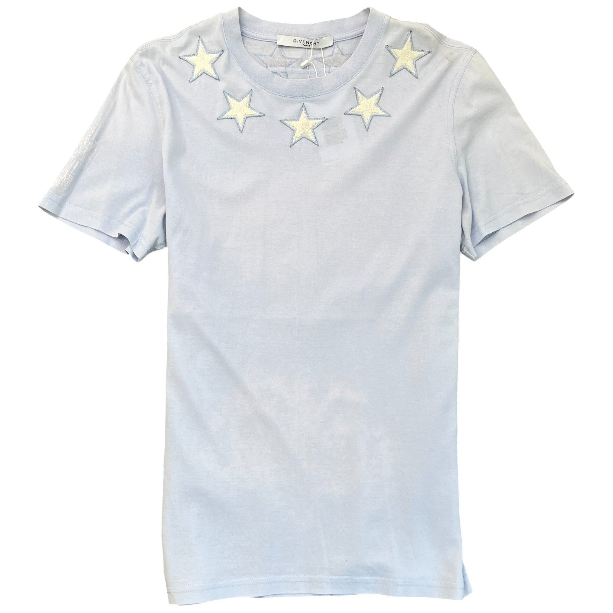 Men's Star Patch T-Shirt Blue Size S