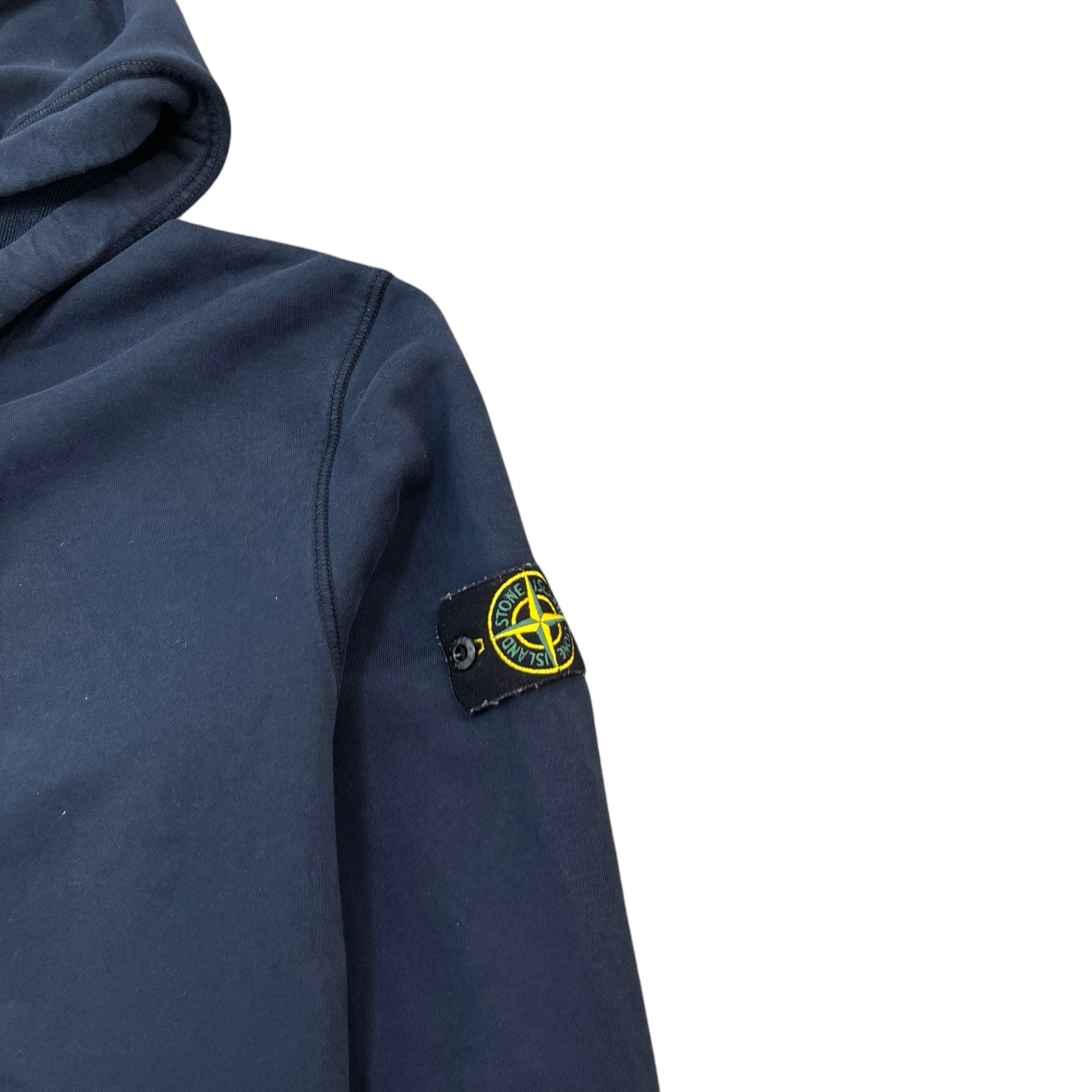 Men's Applique Logo Zip Hoodie Navy Size XL