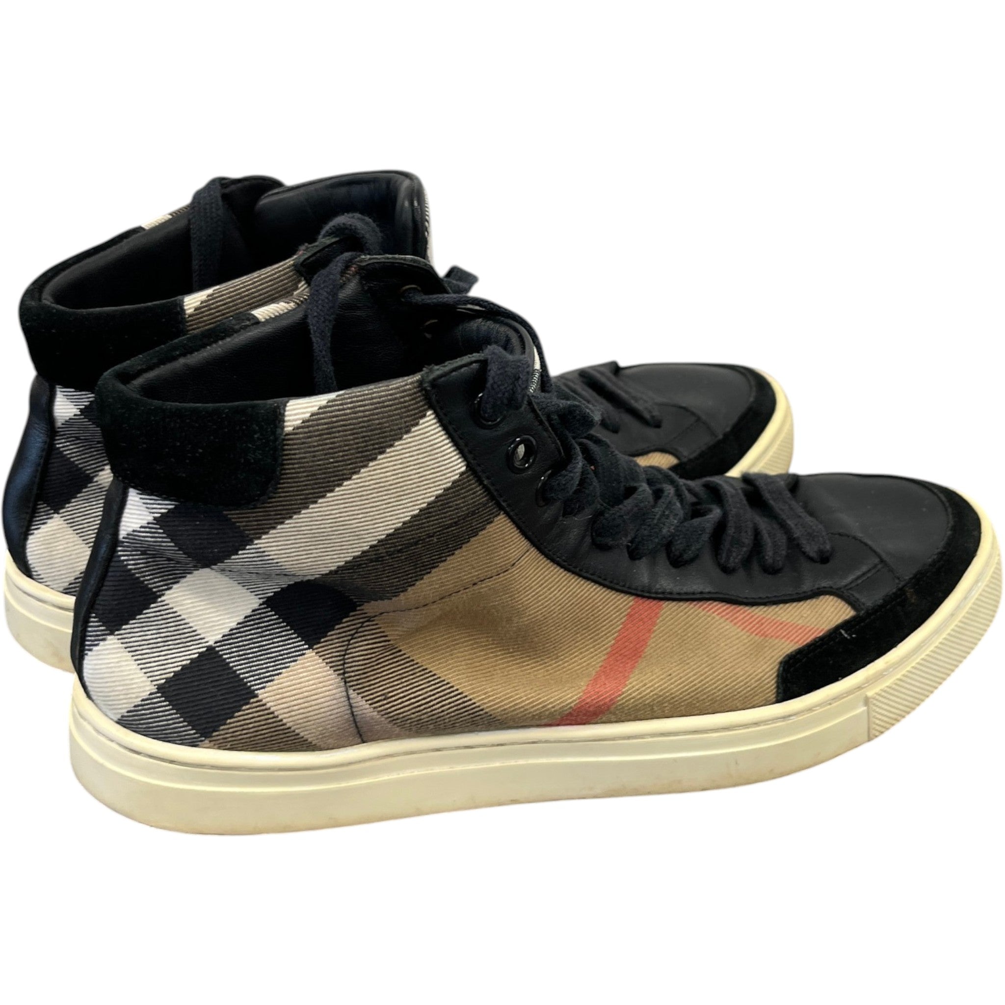 Women's Checkered High Trainers Beige Size EU 39 / UK 6