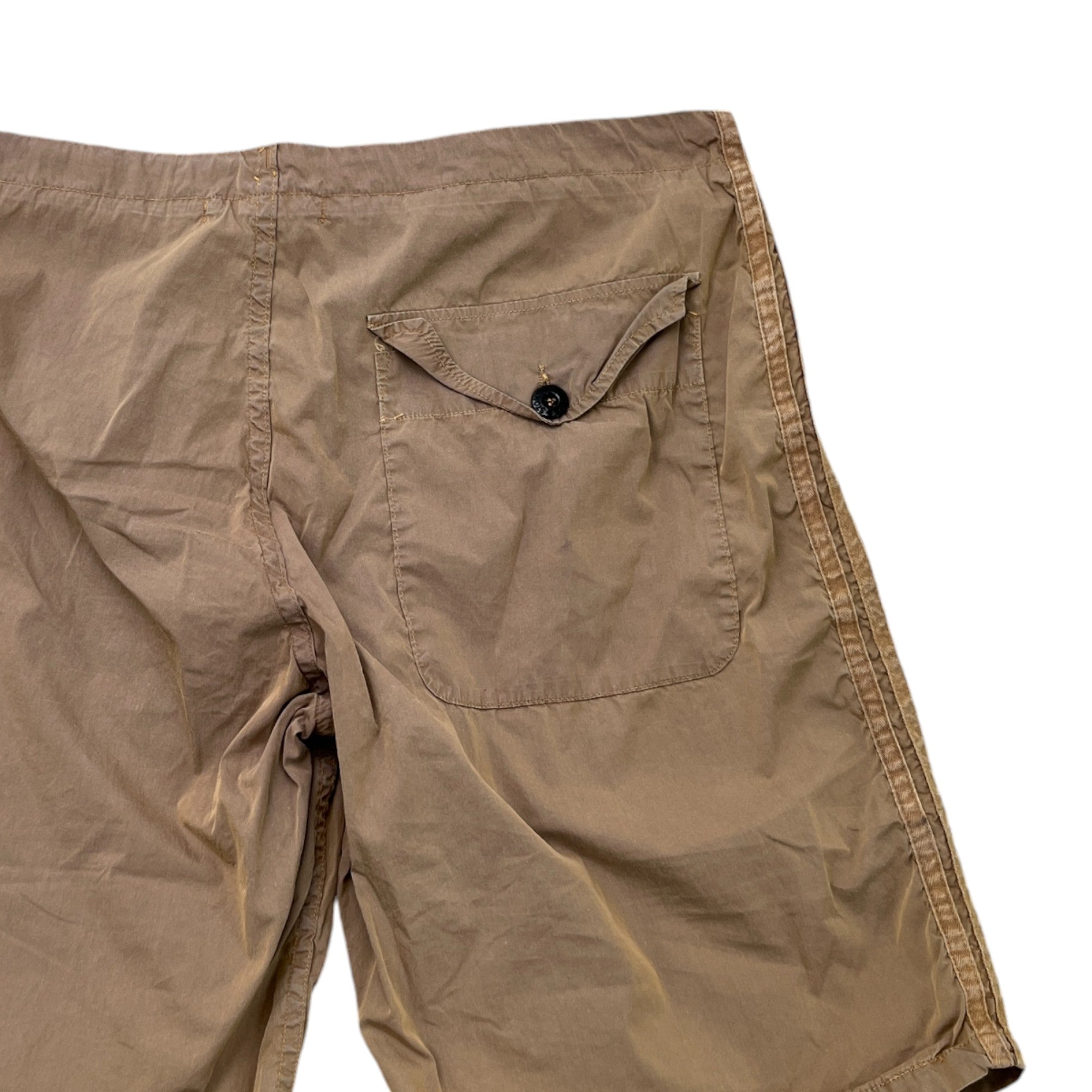 Men's Embroidered Logo Swim Shorts Brown Size W32 / IT 48