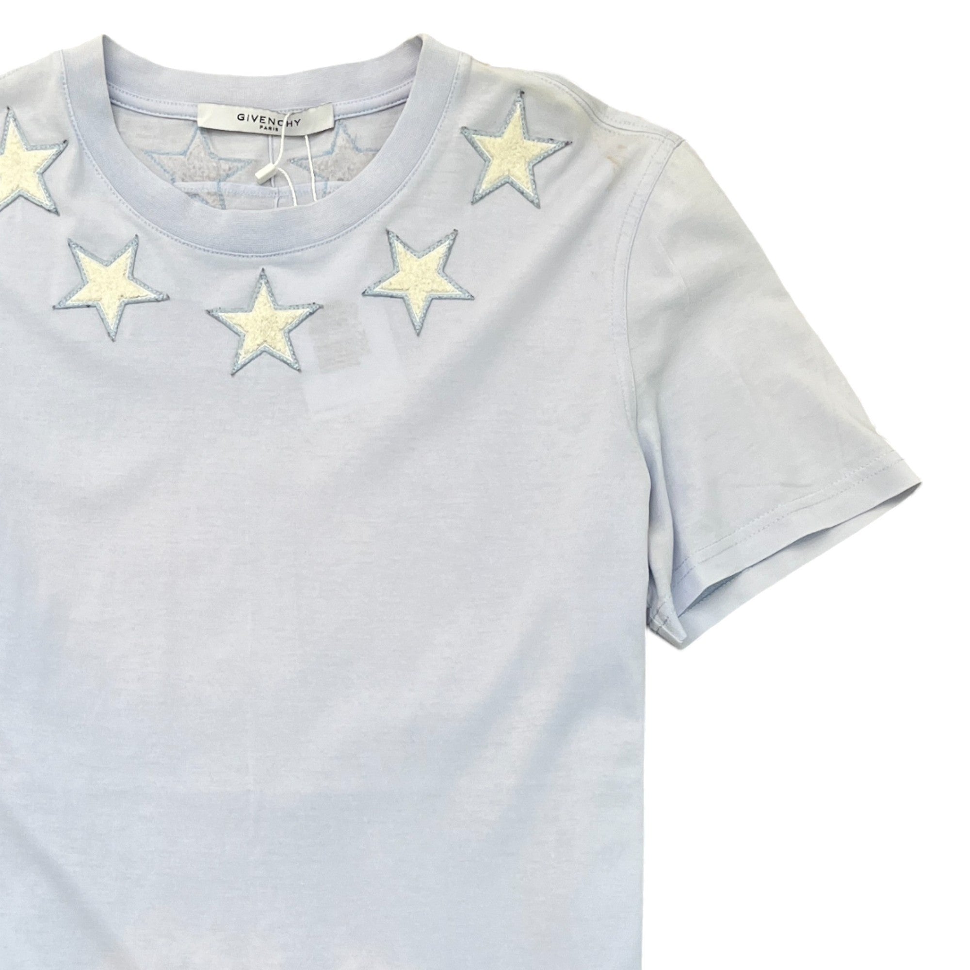 Men's Star Patch T-Shirt Blue Size S