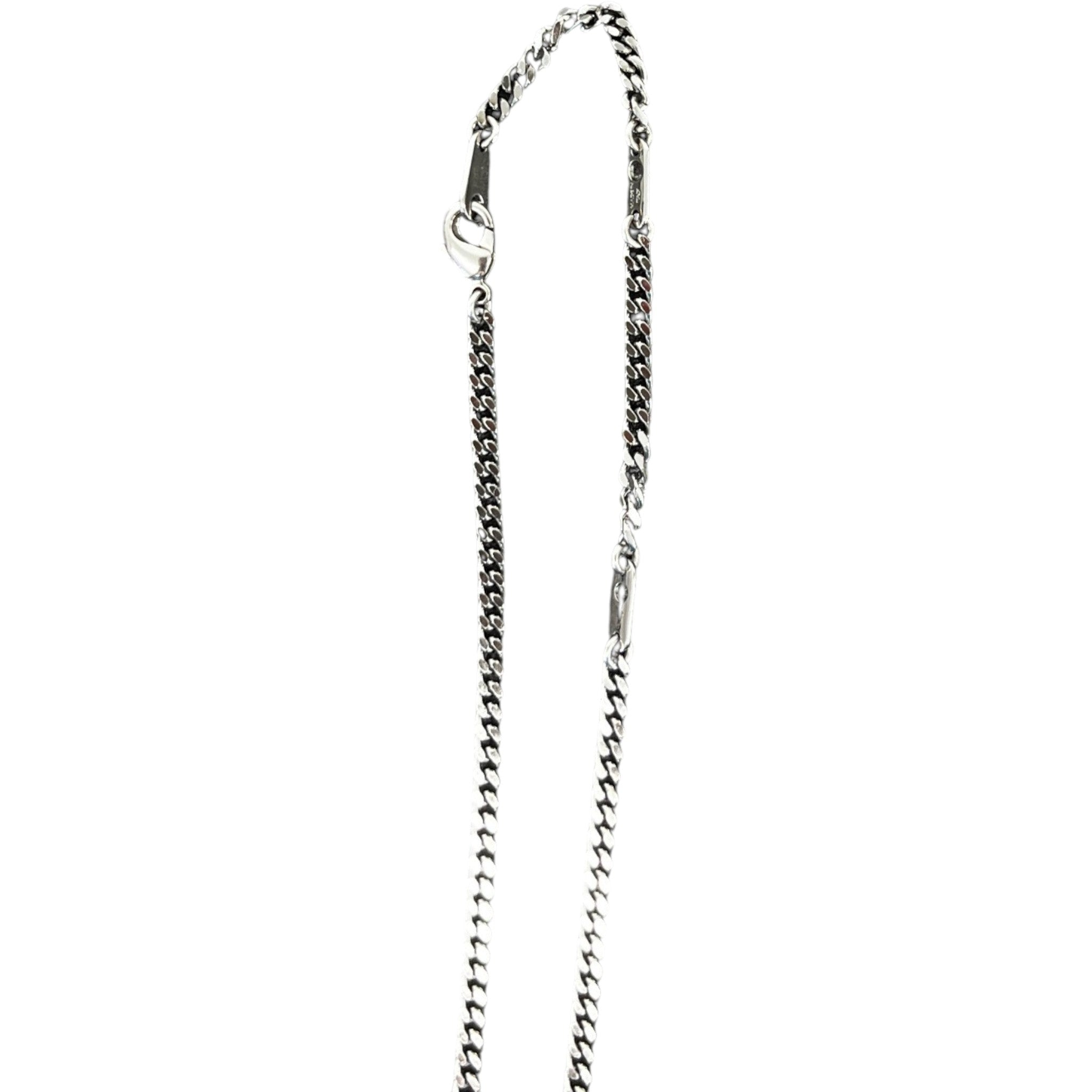 Men's Skateboard Necklace Silver
