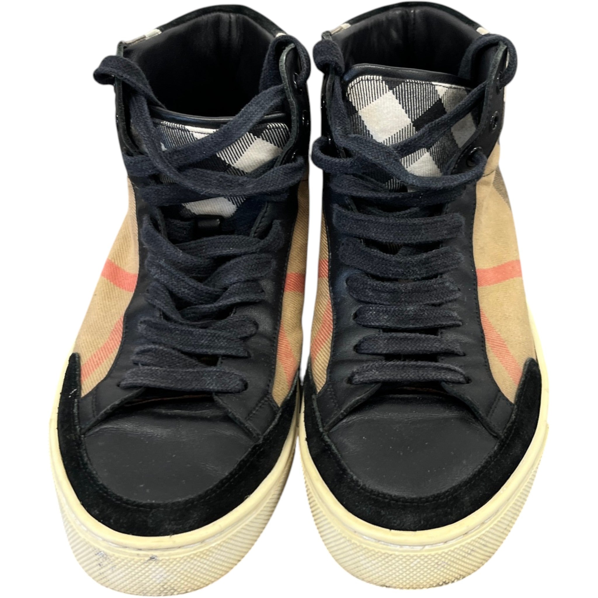 Women's Checkered High Trainers Beige Size EU 39 / UK 6