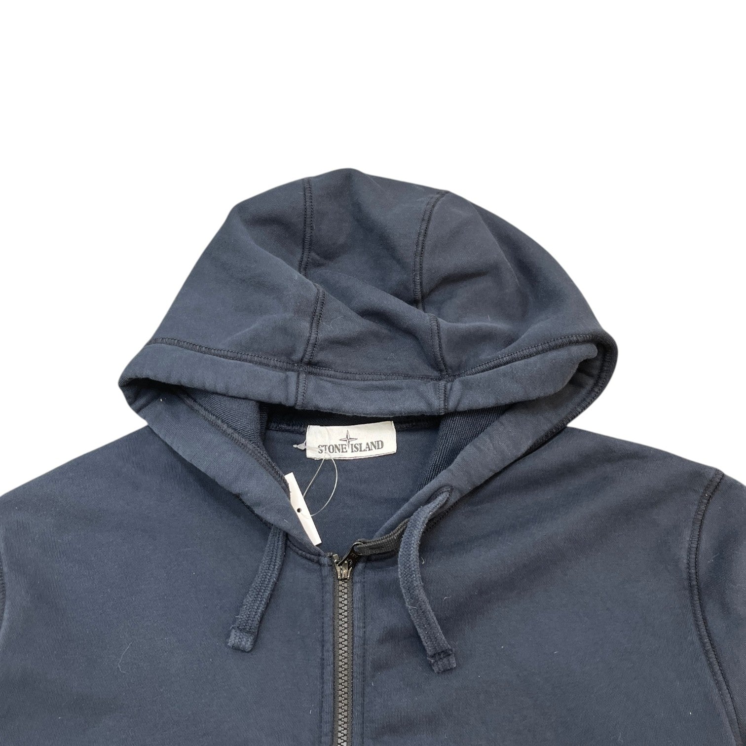 Men's Applique Logo Zip Hoodie Navy Size XL