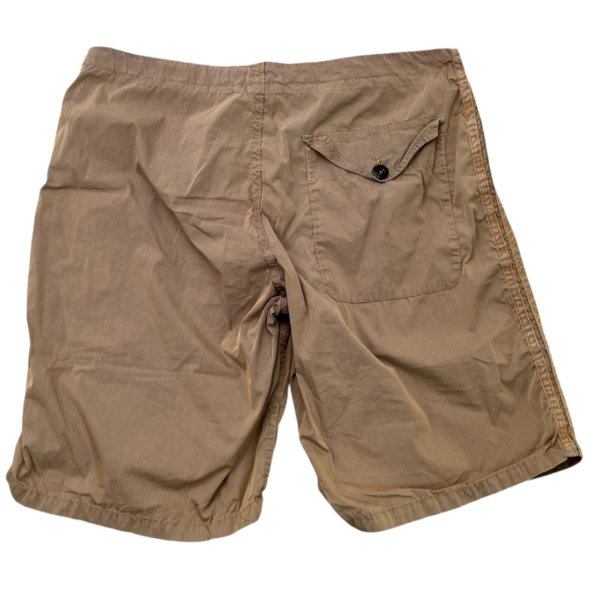 Men's Embroidered Logo Swim Shorts Brown Size W32 / IT 48