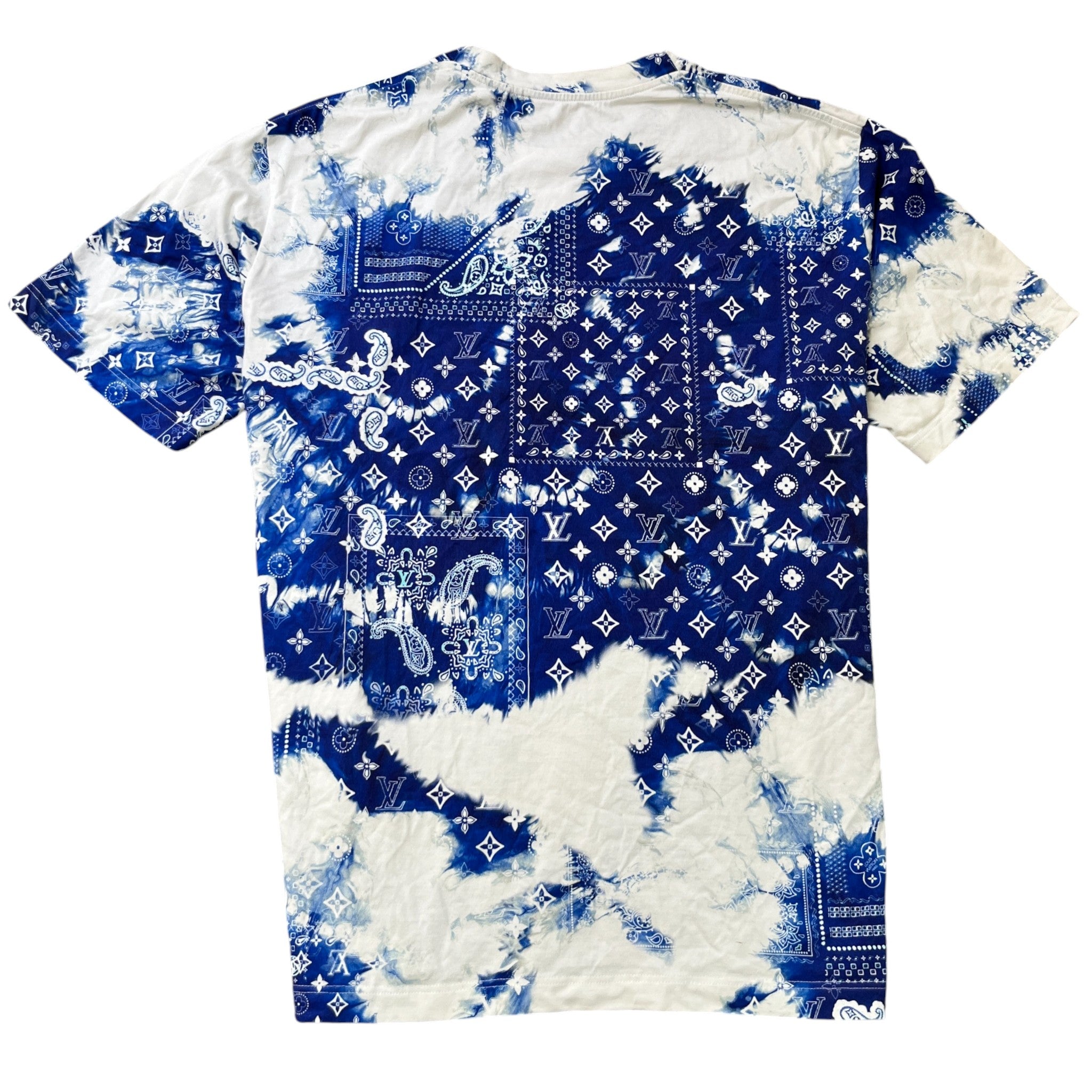 Men's Monogram Bandana T-Shirt Blue Size XXL