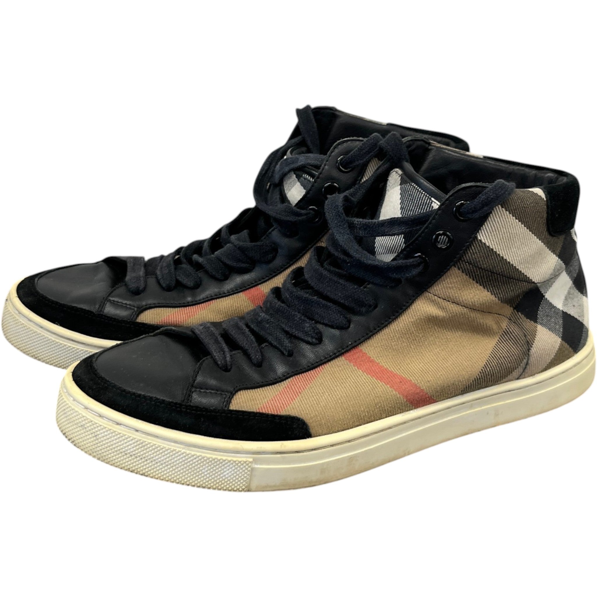 Women's Checkered High Trainers Beige Size EU 39 / UK 6