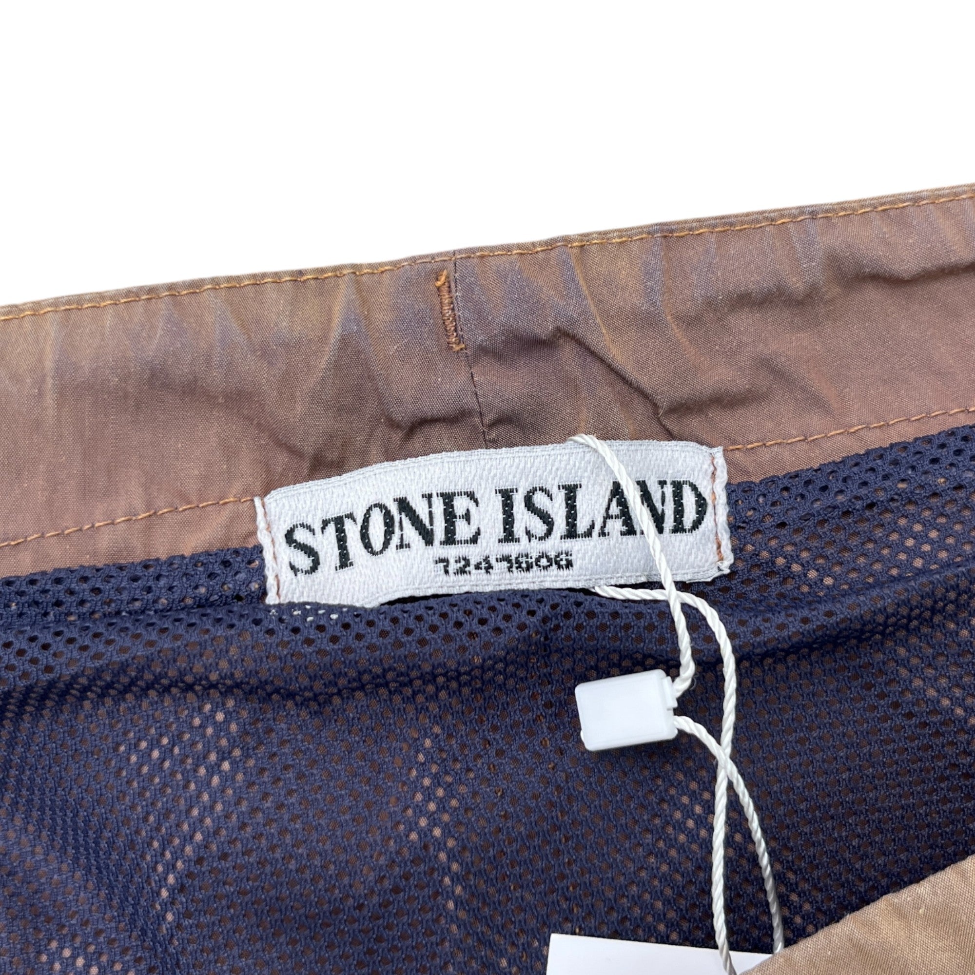 Men's Embroidered Logo Swim Shorts Brown Size W32 / IT 48