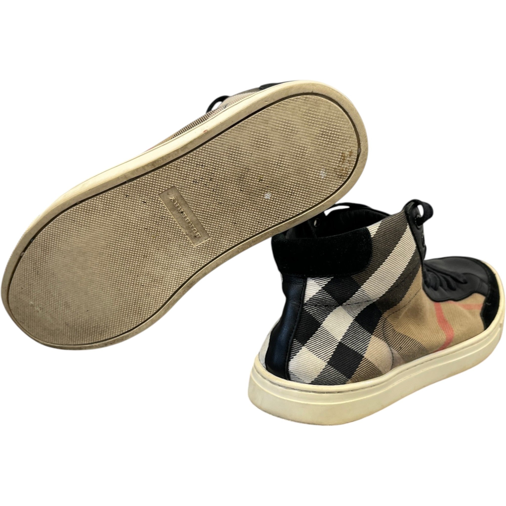 Women's Checkered High Trainers Beige Size EU 39 / UK 6