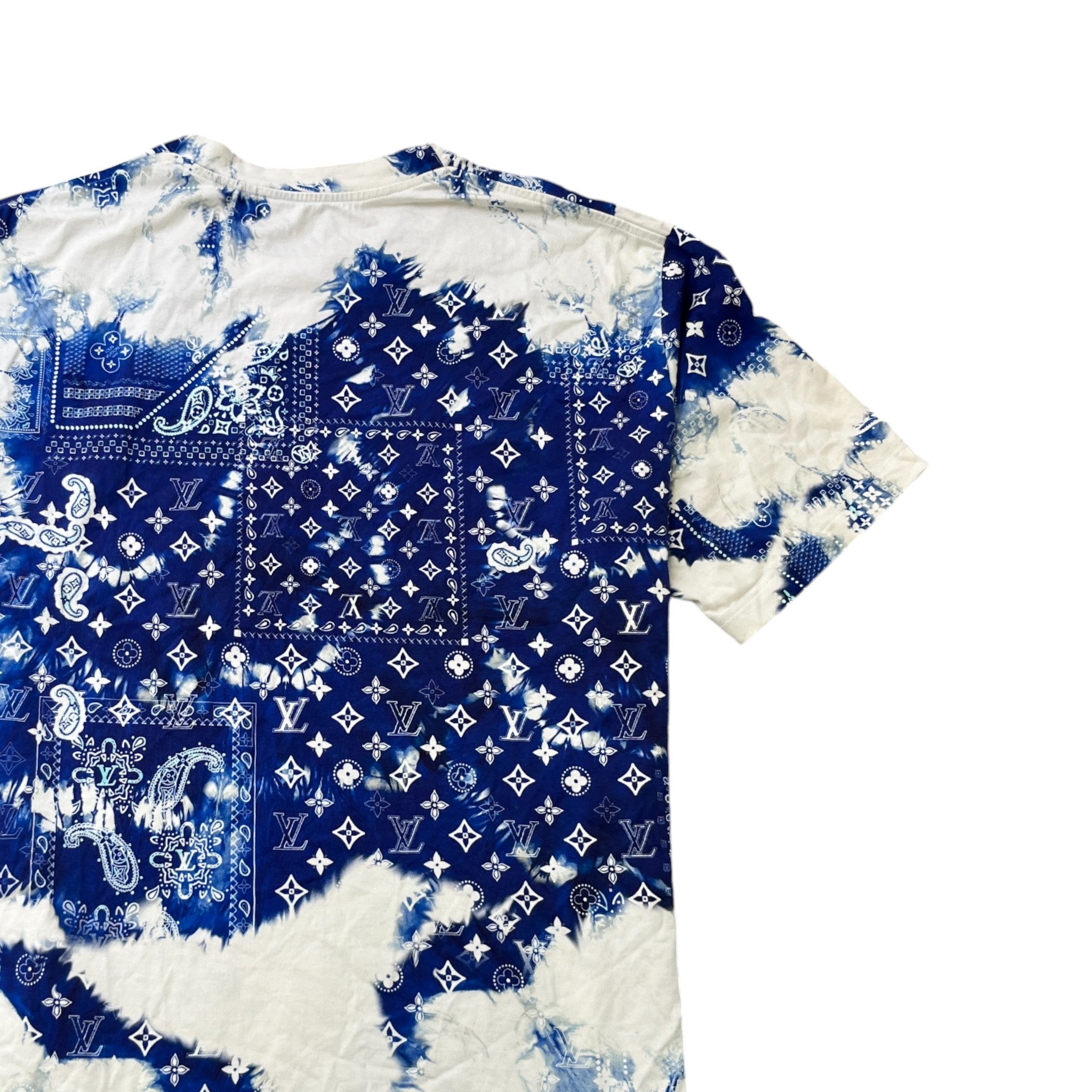 Men's Monogram Bandana T-Shirt Blue Size XXL