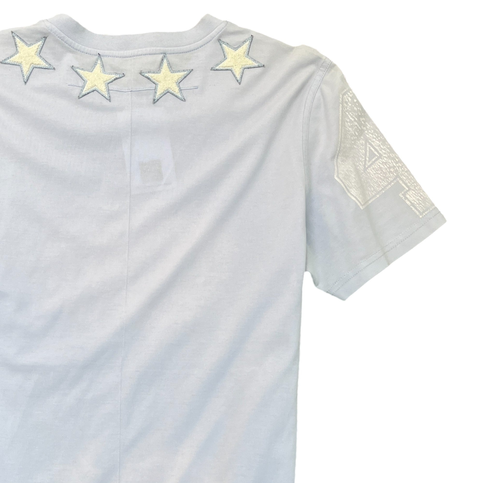Men's Star Patch T-Shirt Blue Size S