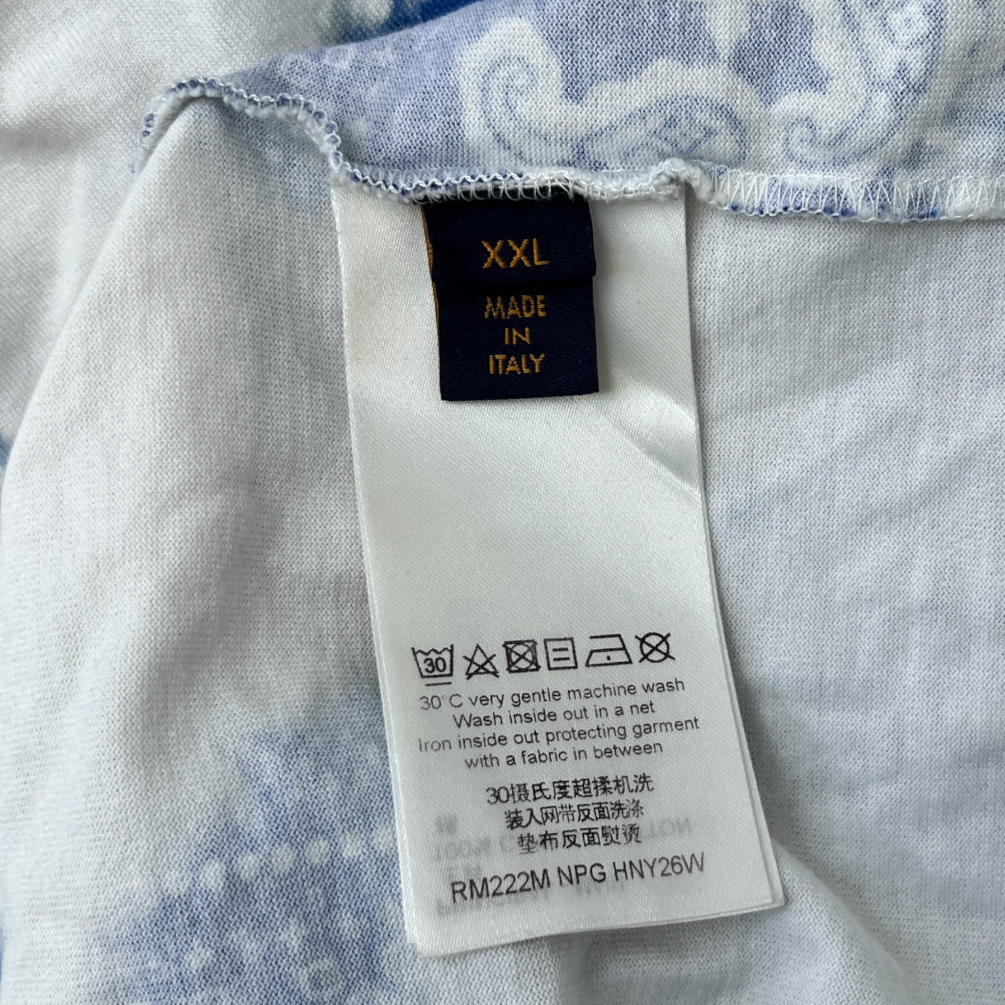 Men's Monogram Bandana T-Shirt Blue Size XXL