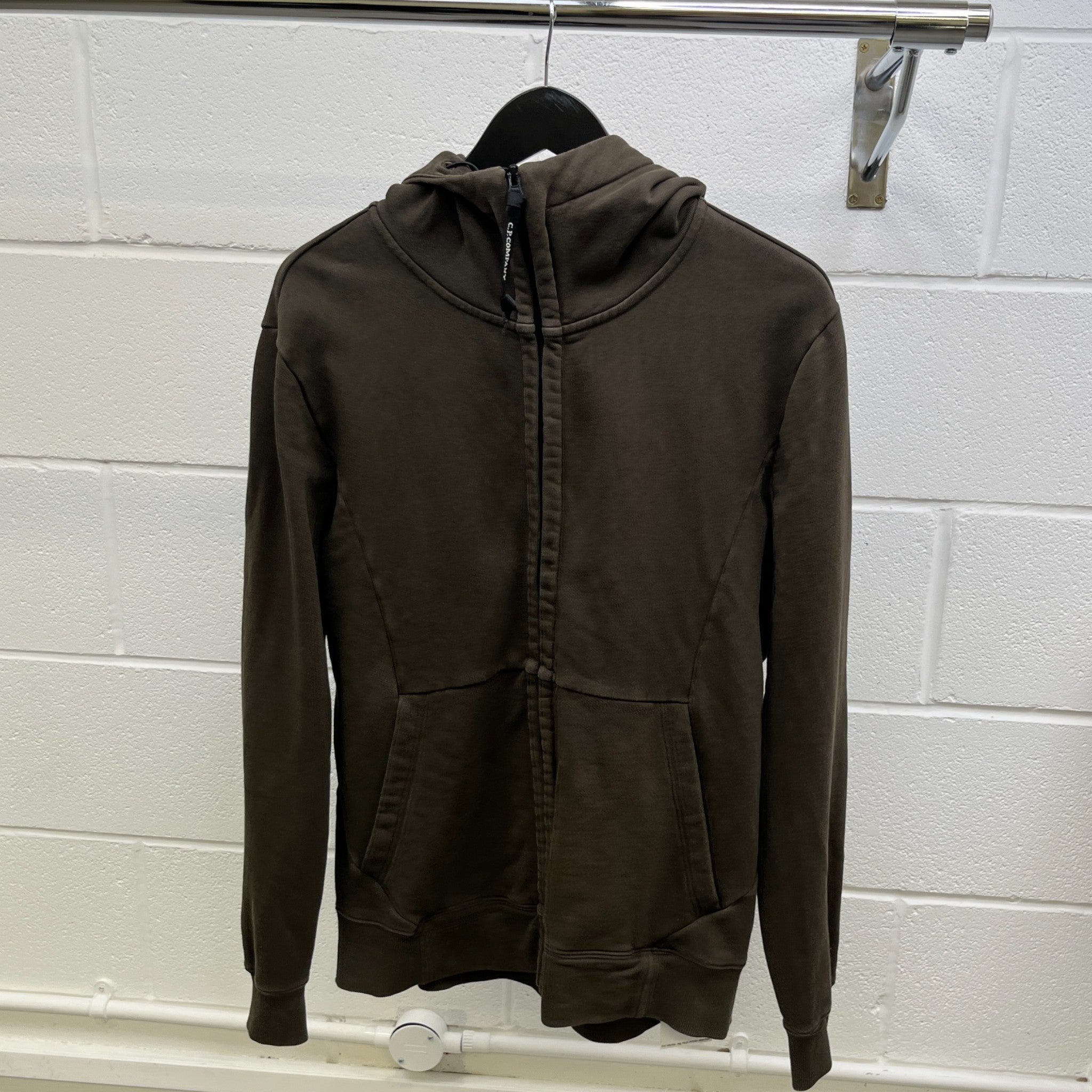 Men's Goggle Full-Zip Hoodie Khaki Size XL