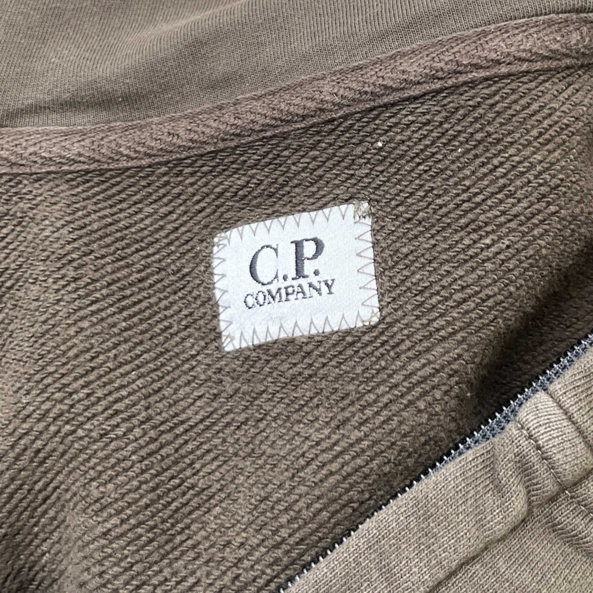 Men's Goggle Full-Zip Hoodie Khaki Size XL