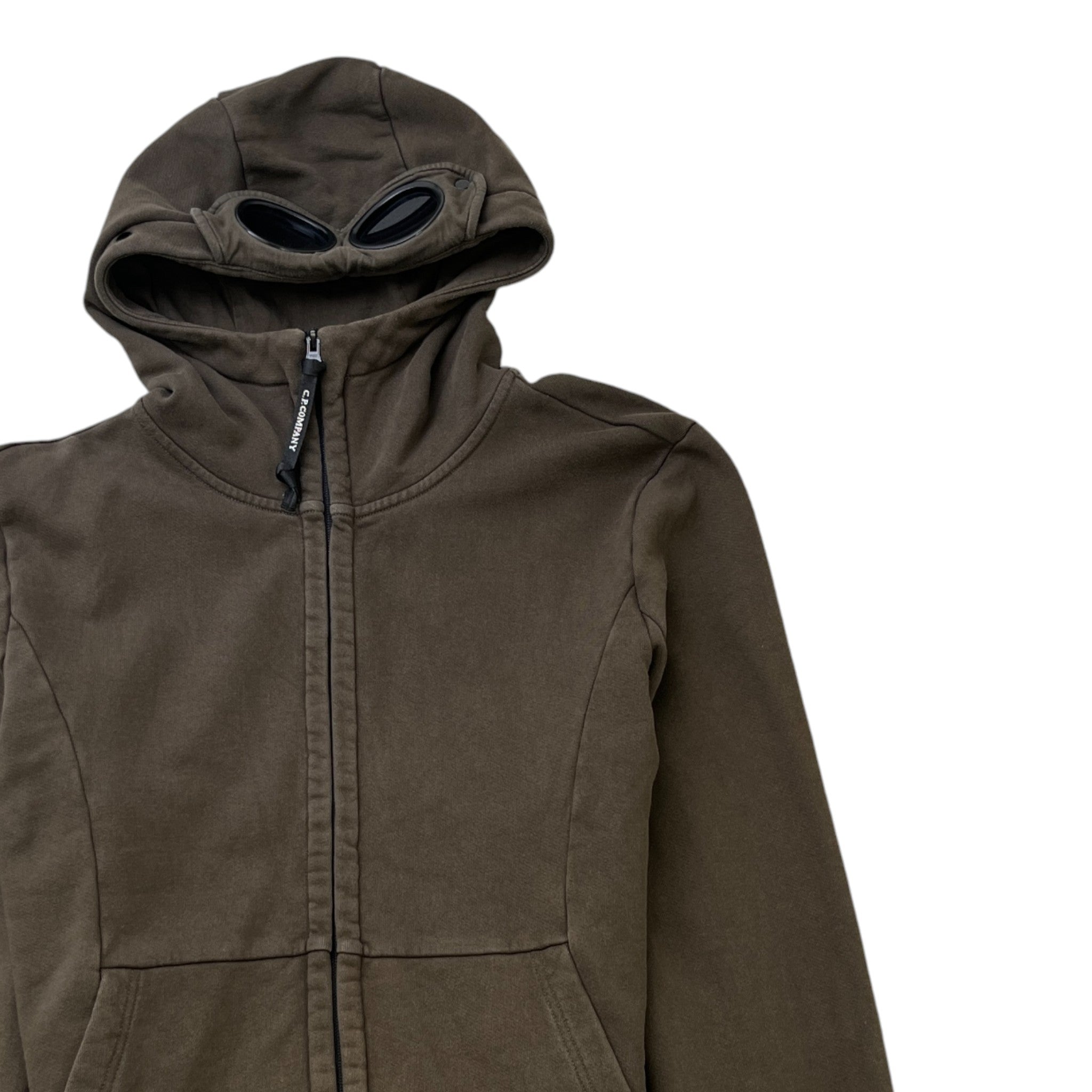 Men's Goggle Full-Zip Hoodie Khaki Size XL