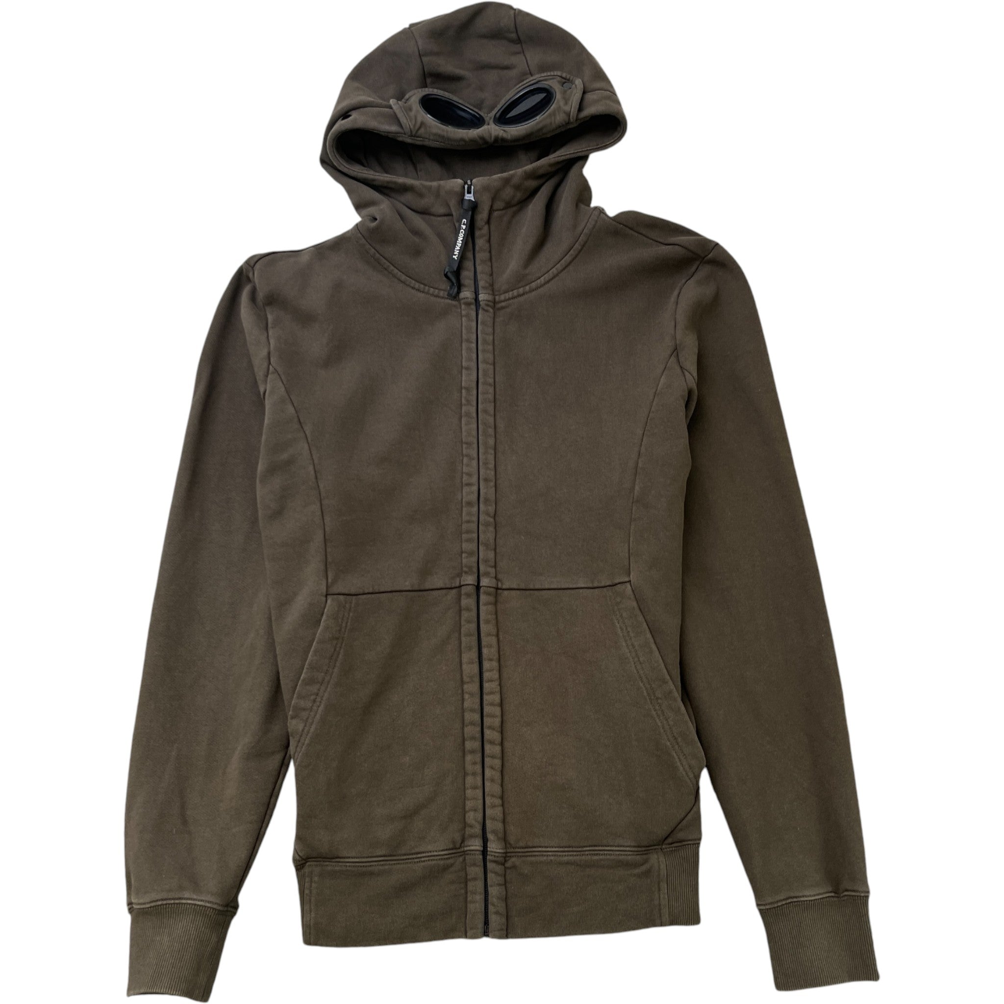 Men's Goggle Full-Zip Hoodie Khaki Size XL