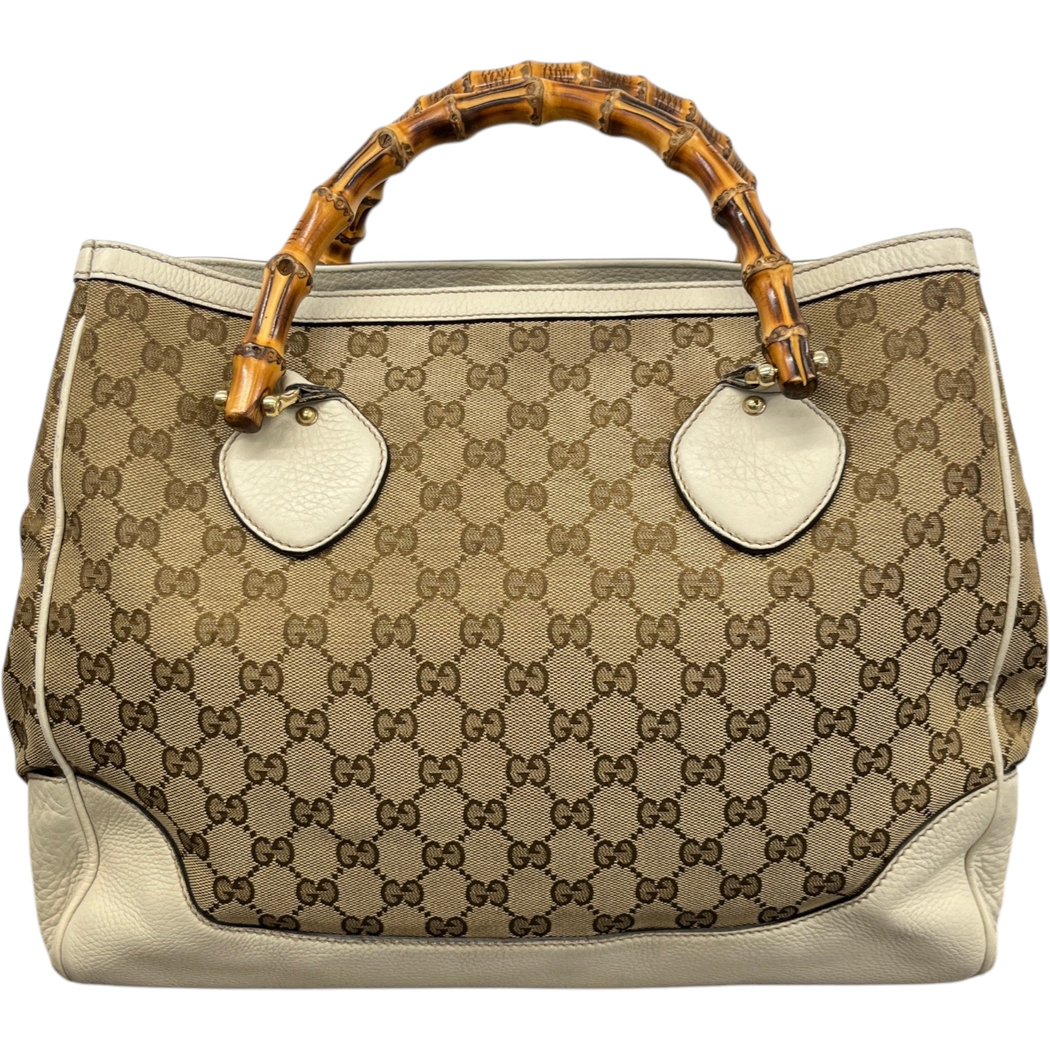 Women's Diana Bamboo Tote Handbag Beige