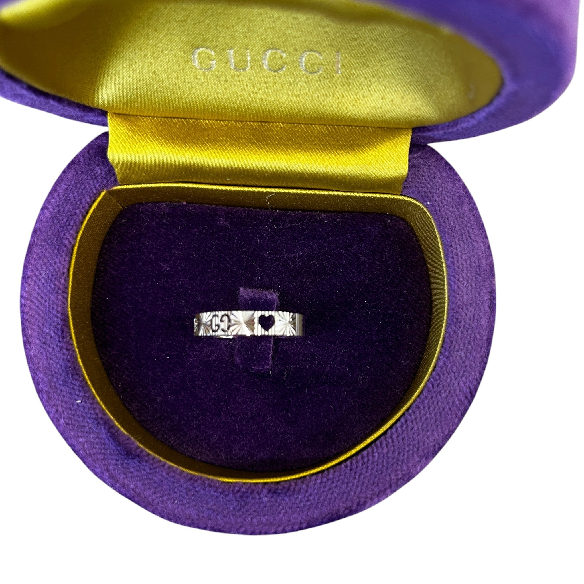 Women's Icon 18Ct White Gold Au 750 Ring Silver