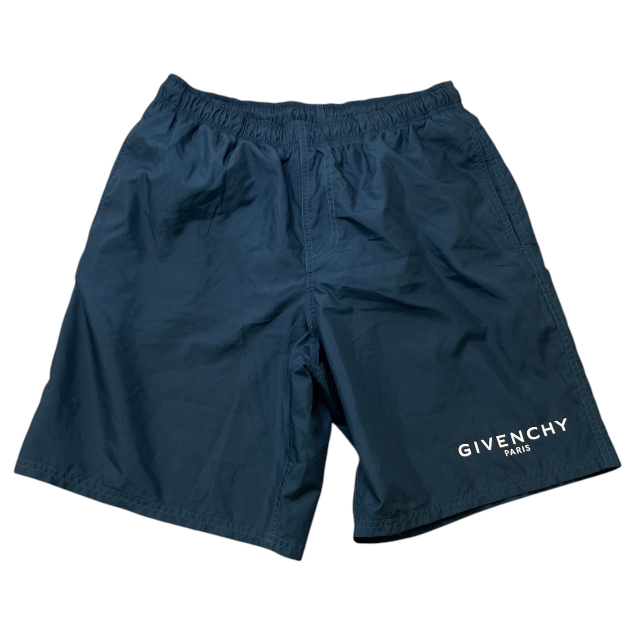 Men's Logo Print Swim Shorts Navy Size XXL