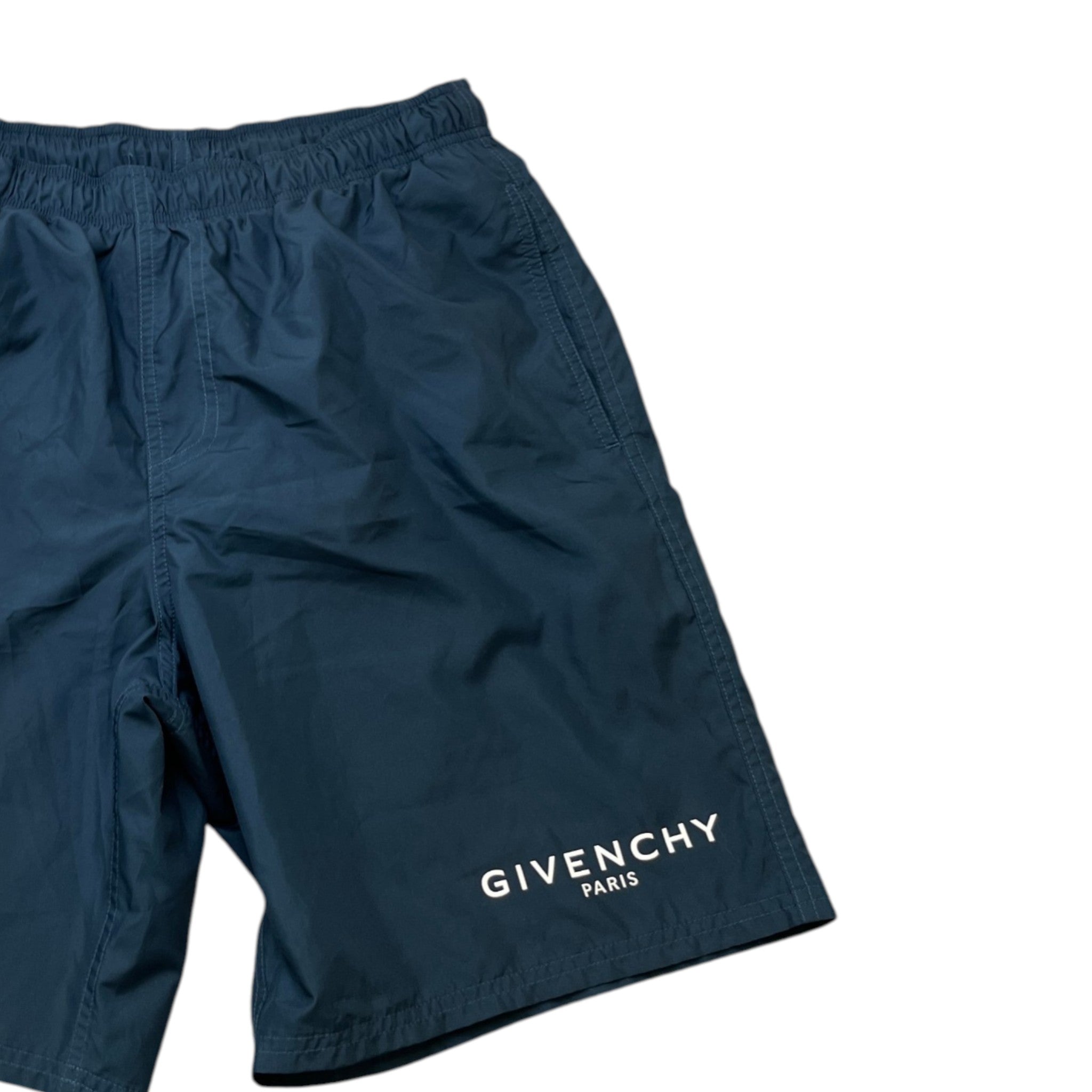 Men's Logo Print Swim Shorts Navy Size XXL