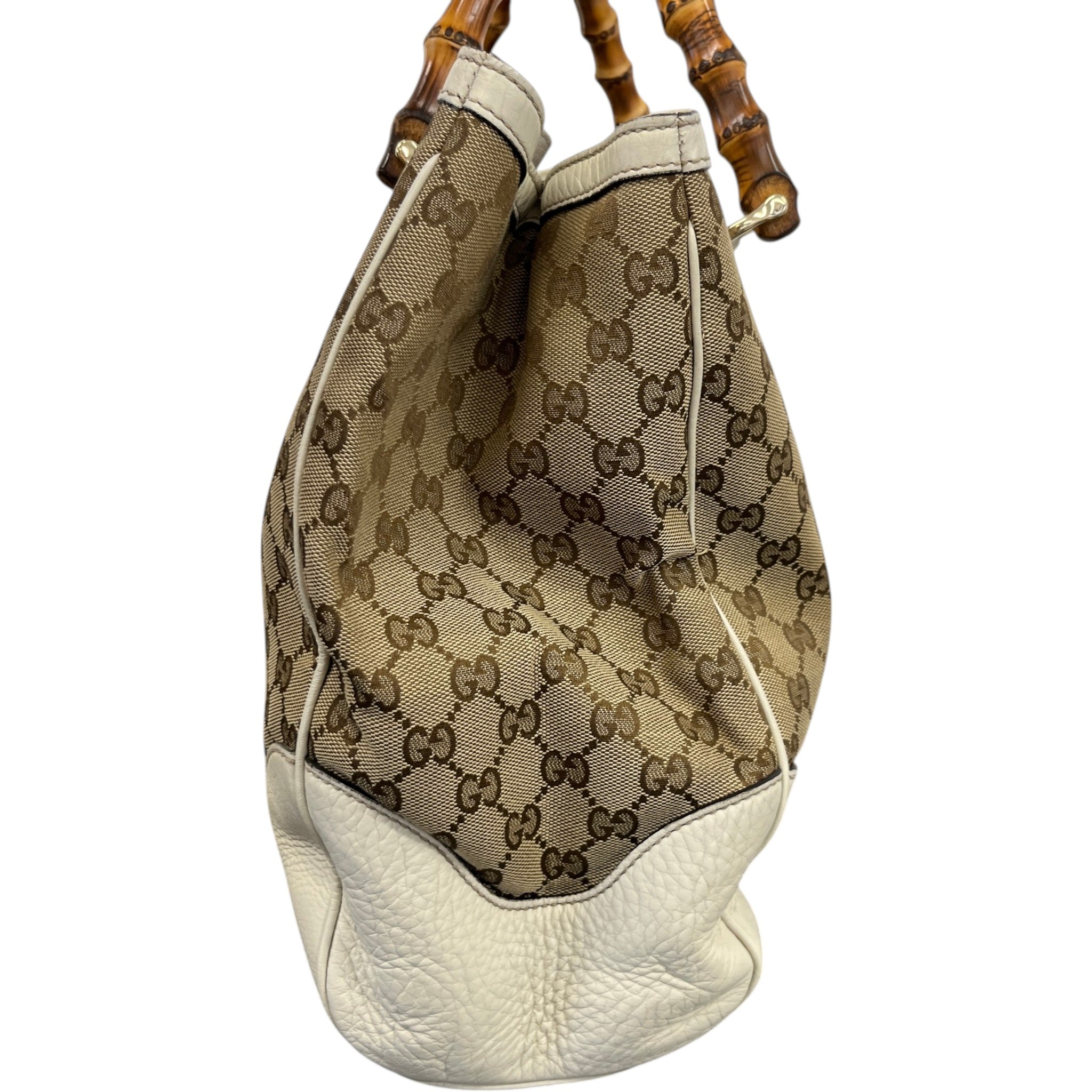 Women's Diana Bamboo Tote Handbag Beige