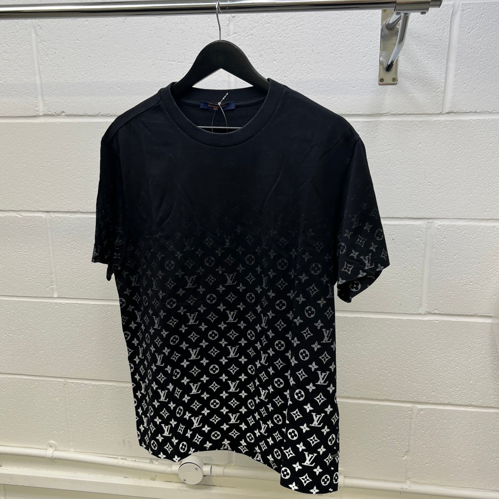 Men's Monogram Gradient T-Shirt Black Size XL