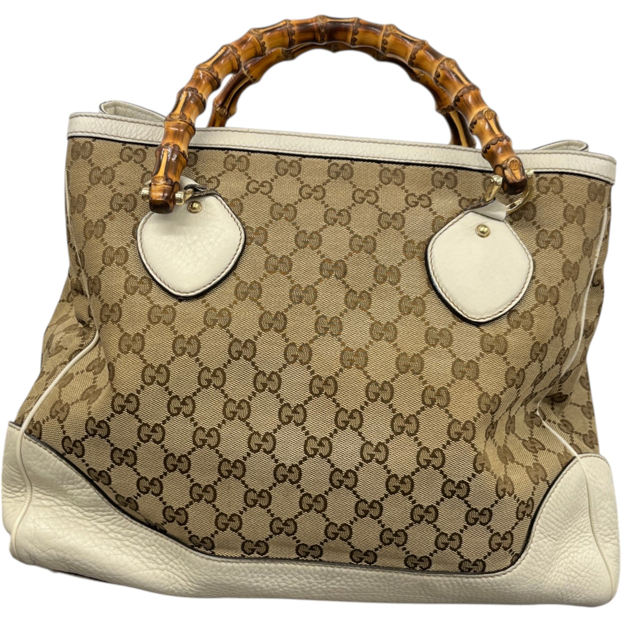 Women's Diana Bamboo Tote Handbag Beige