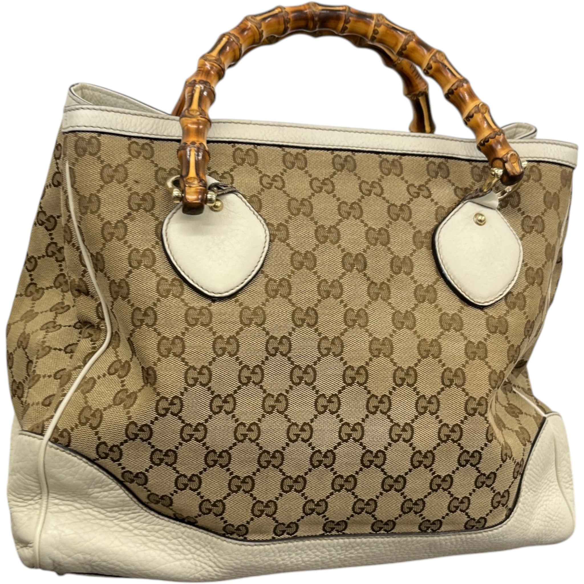 Women's Diana Bamboo Tote Handbag Beige
