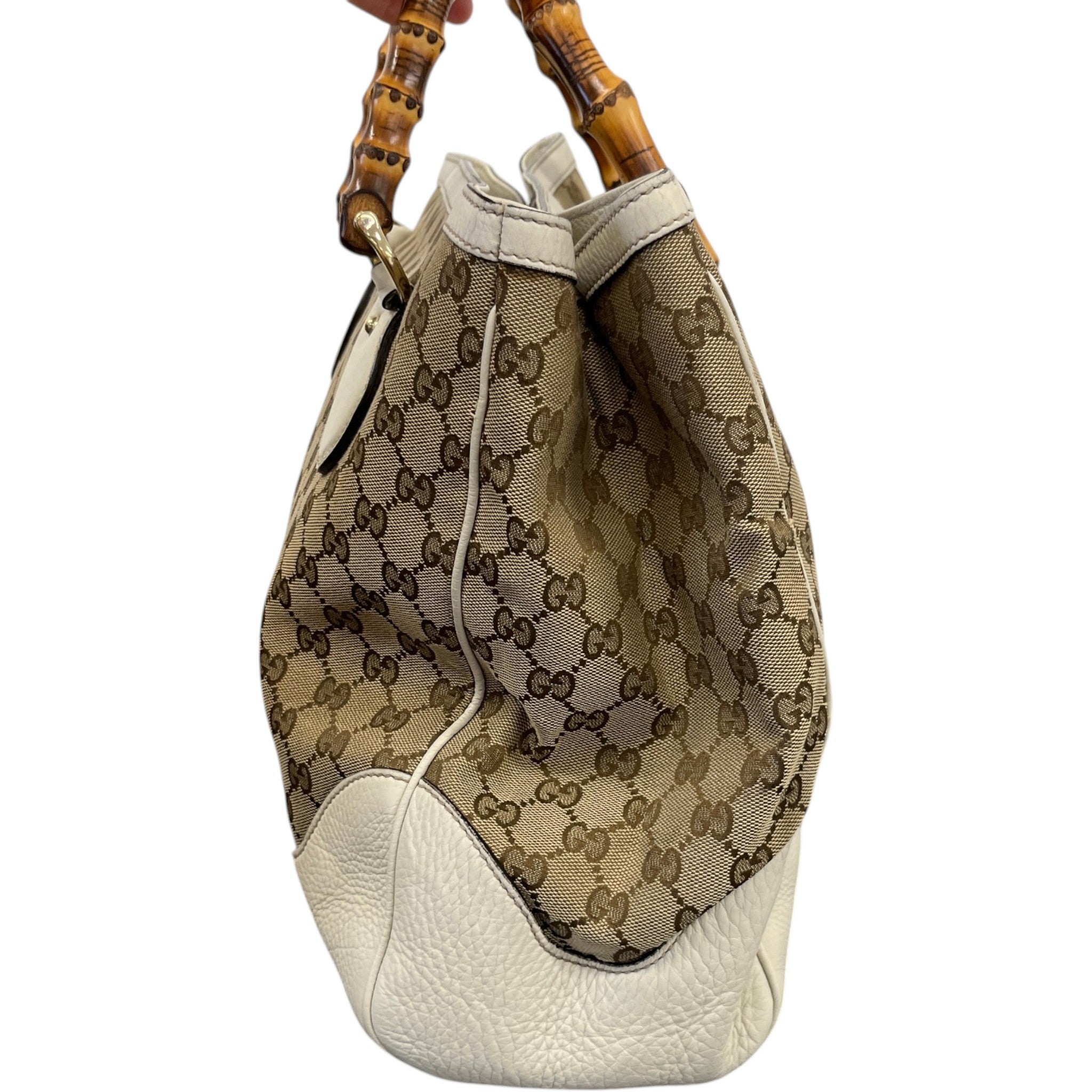Women's Diana Bamboo Tote Handbag Beige