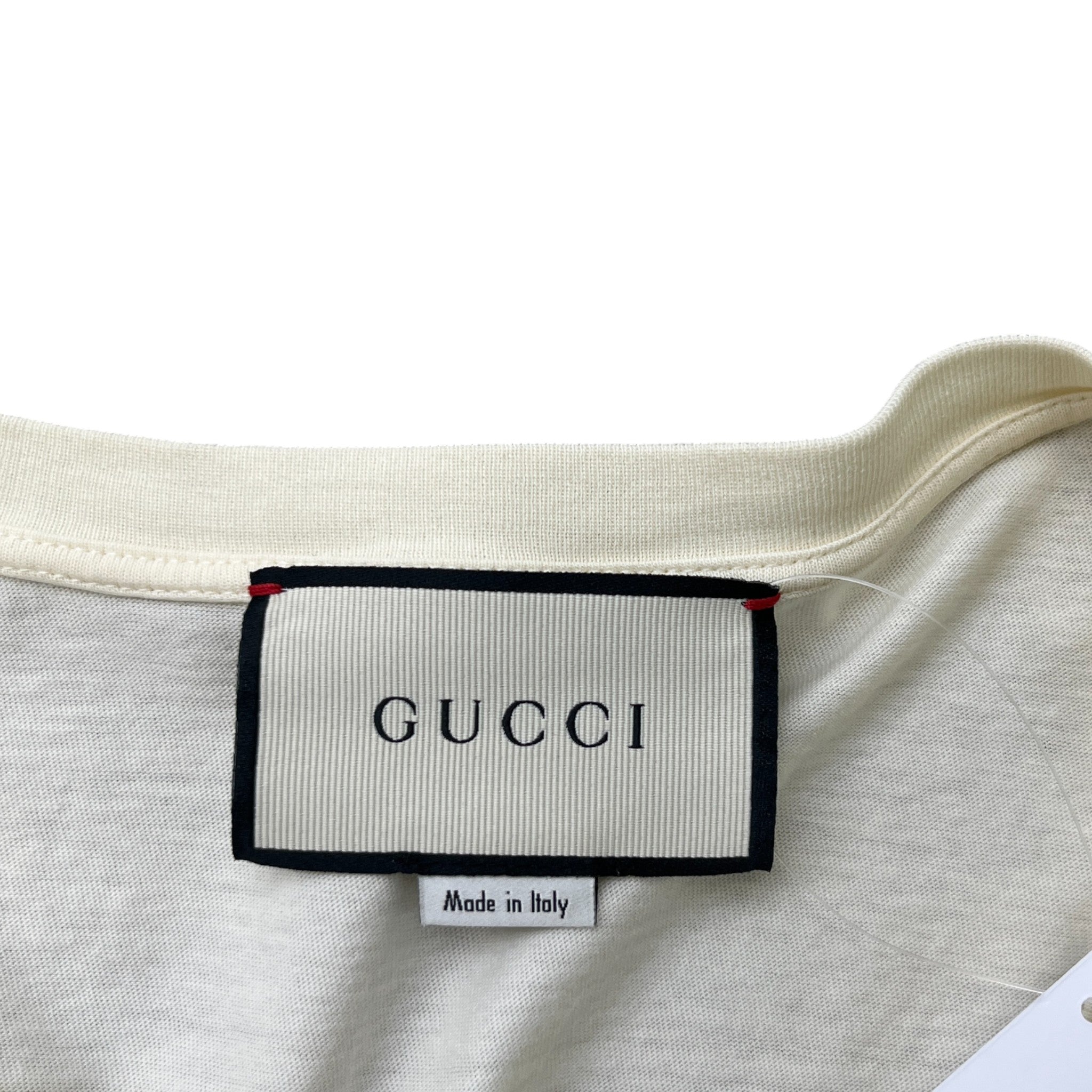 Men's Oversized Interlocking G T-Shirt Cream Size S