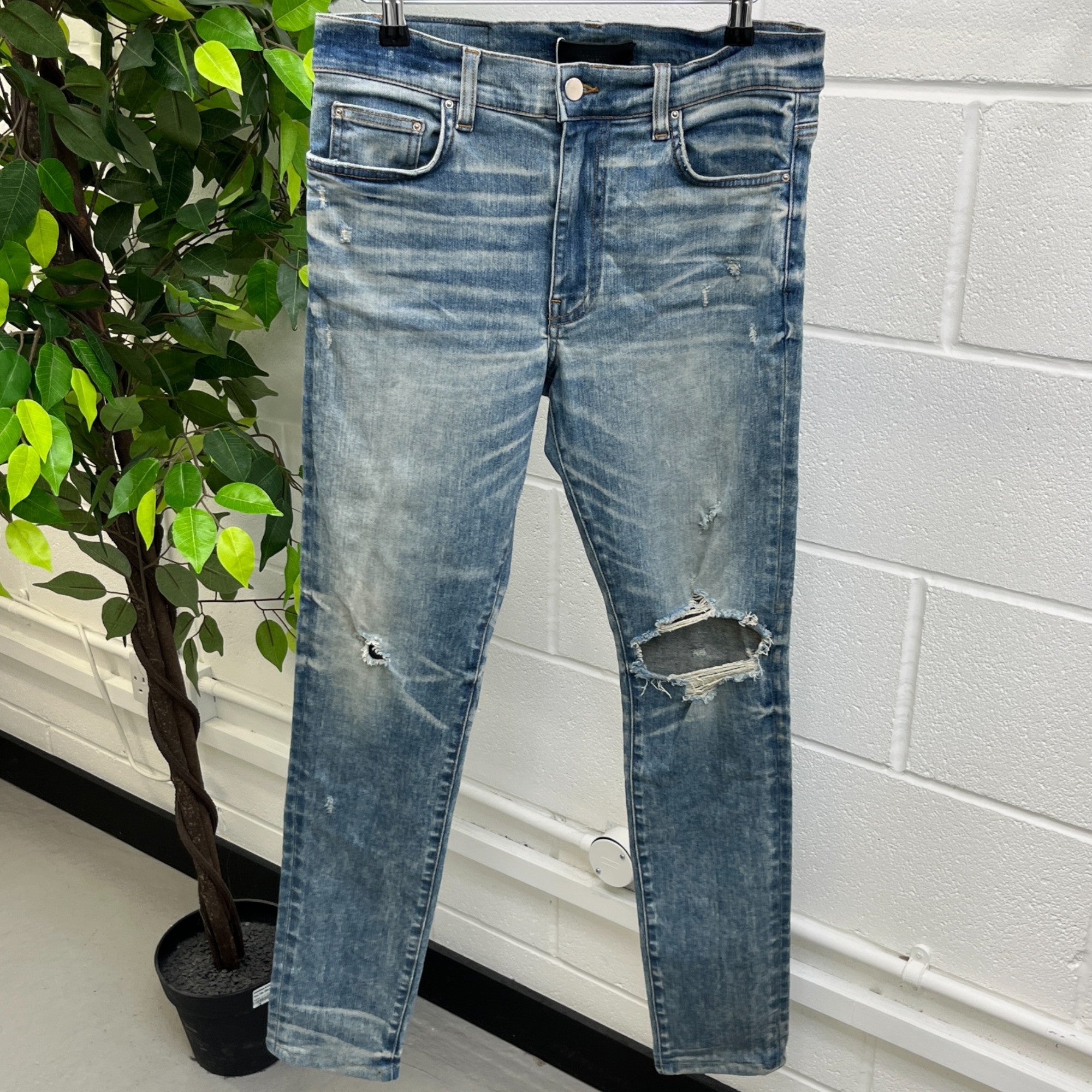 Men's Distressed Jeans Blue Size Waist 32"