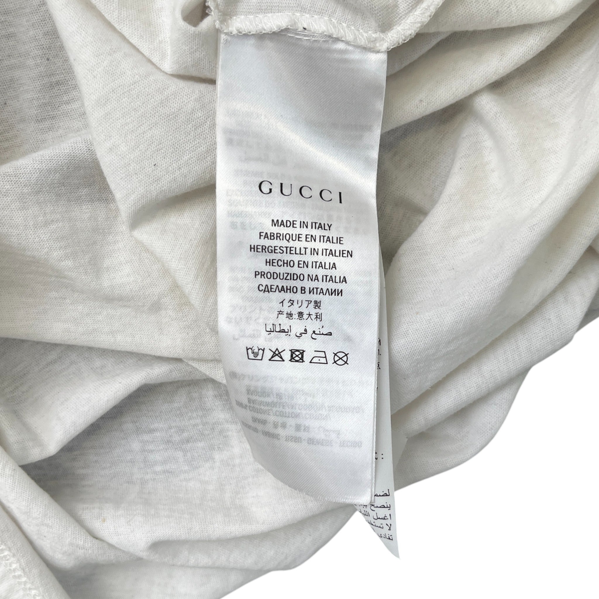 Men's Logo Print T-Shirt White Size XL