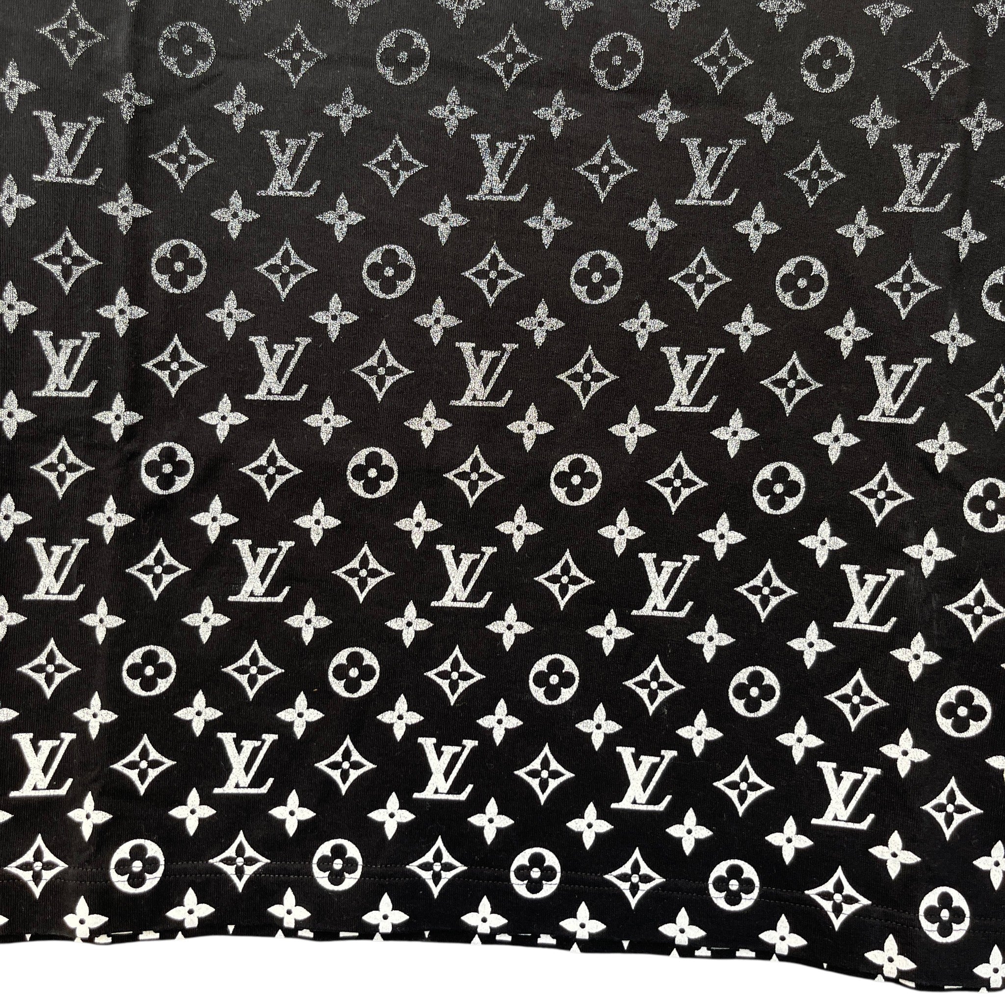 Men's Monogram Gradient T-Shirt Black Size XL
