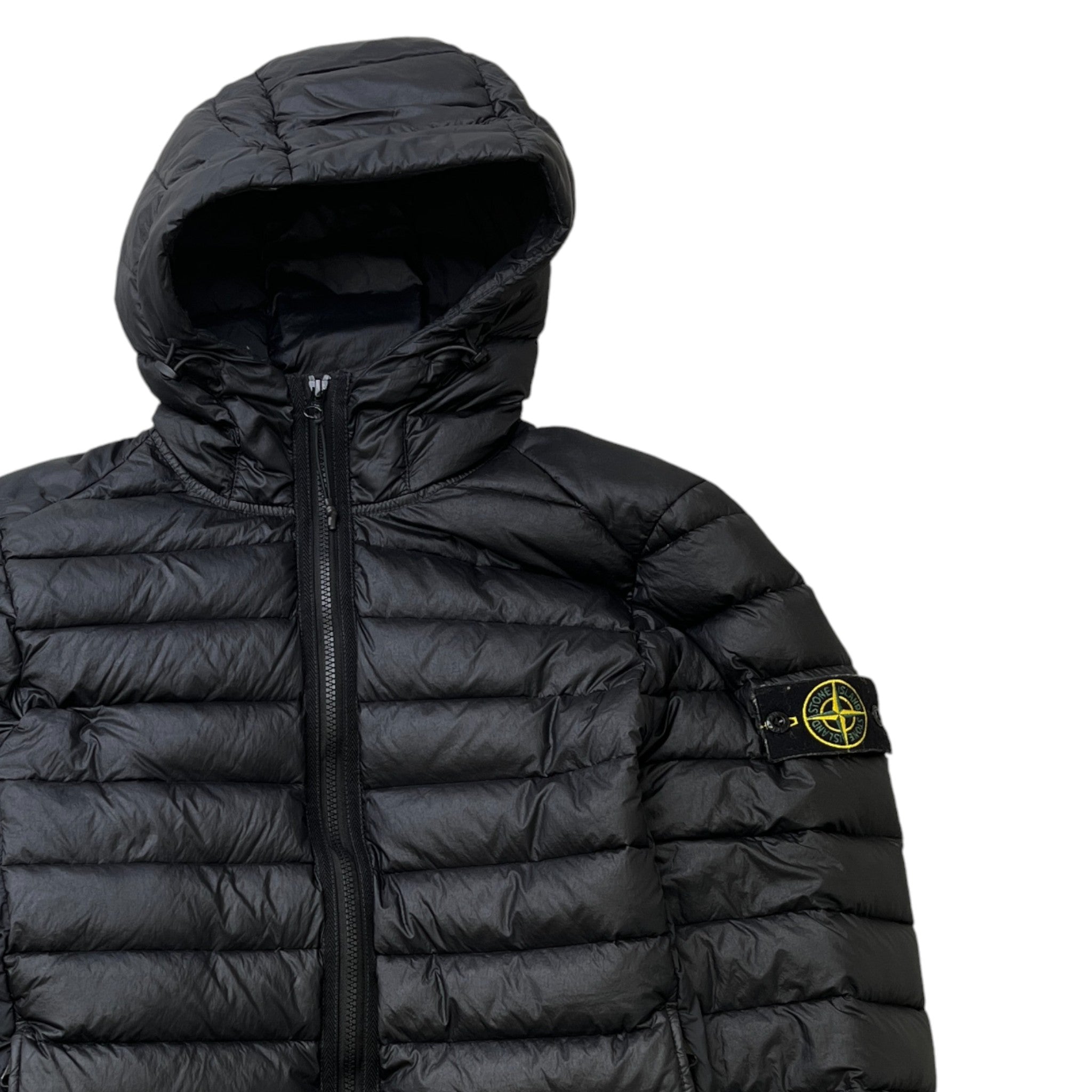 Men's Applique Logo Down Jacket Black Size M