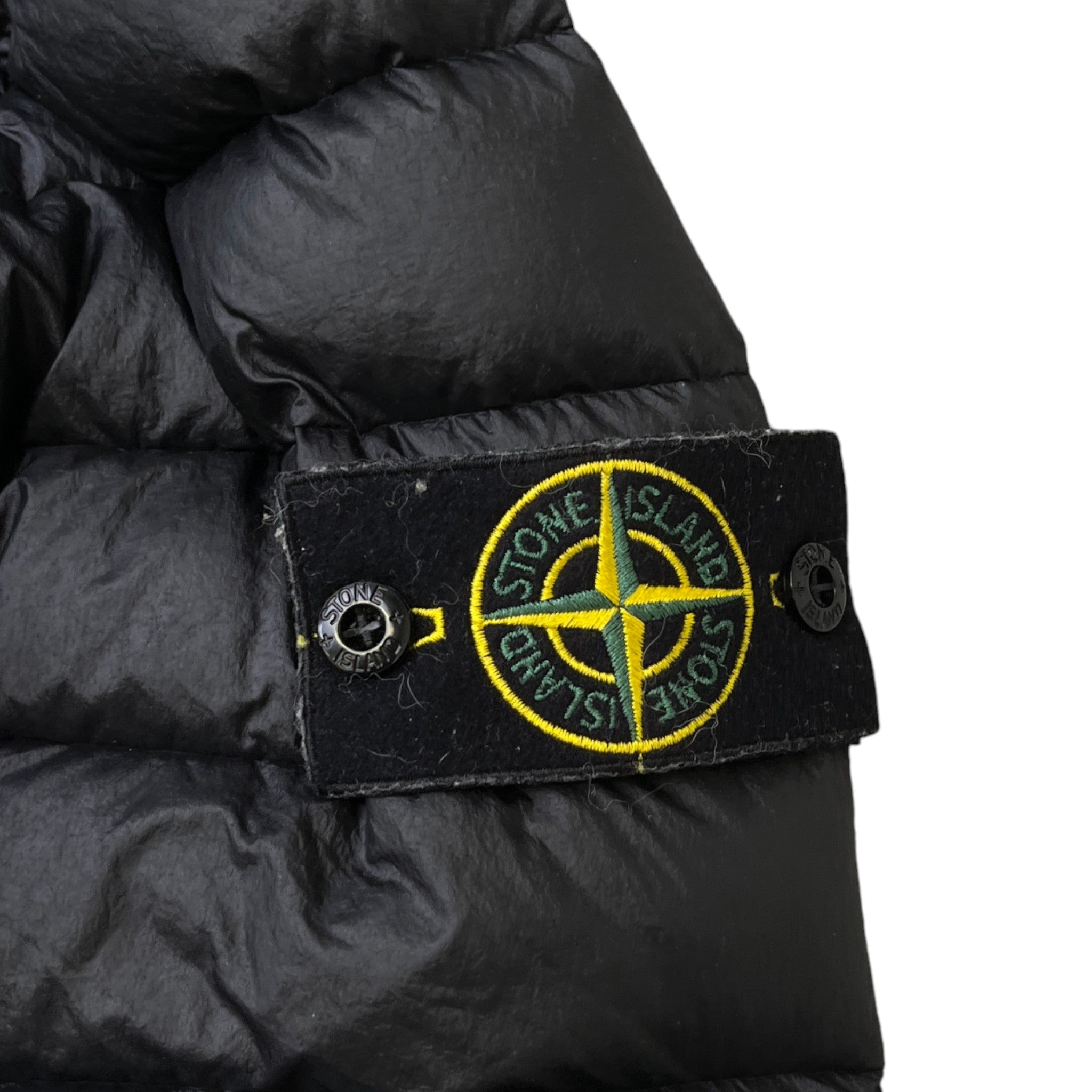 Men's Applique Logo Down Jacket Black Size M